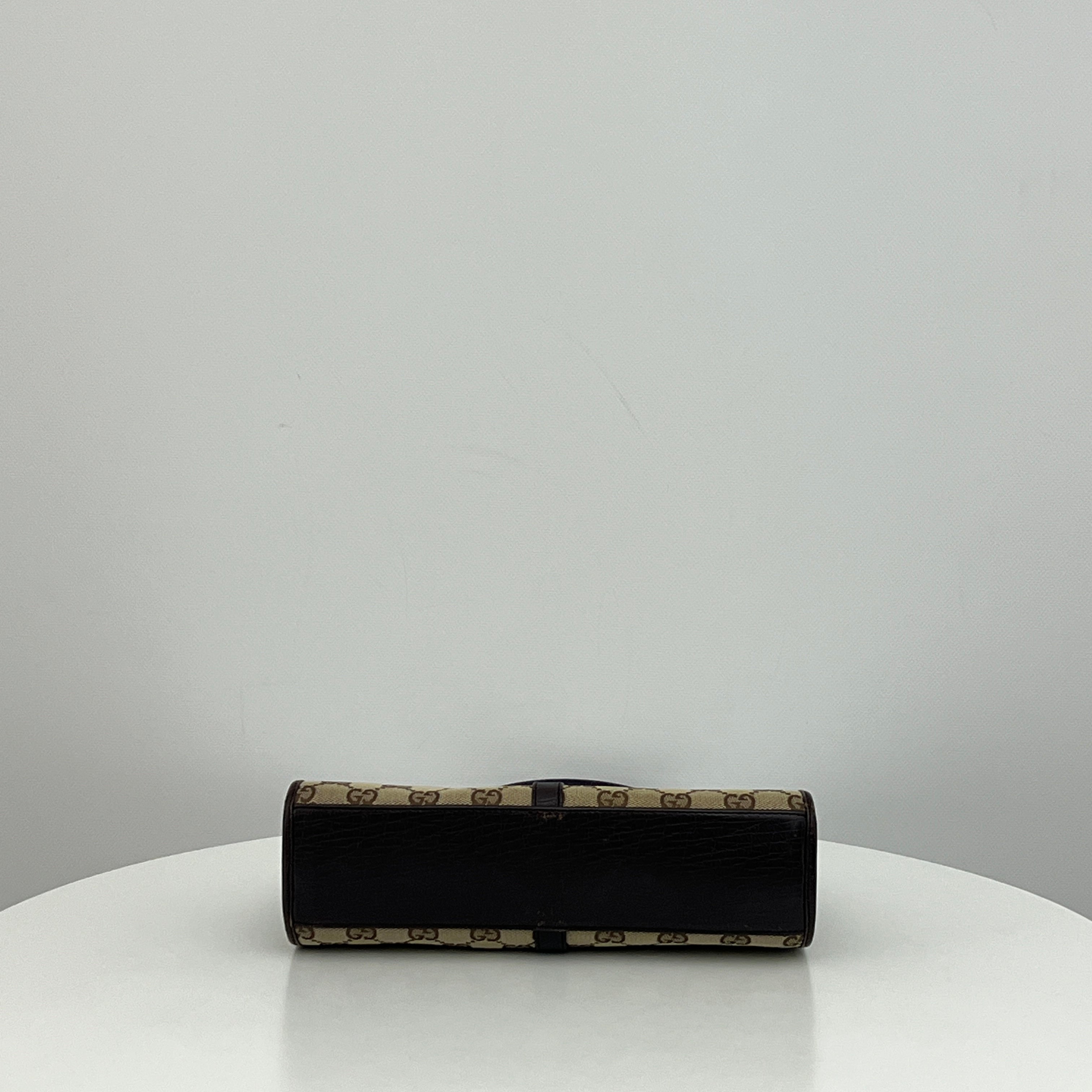 GUCCI Jackie Small brown canvas and leather bag