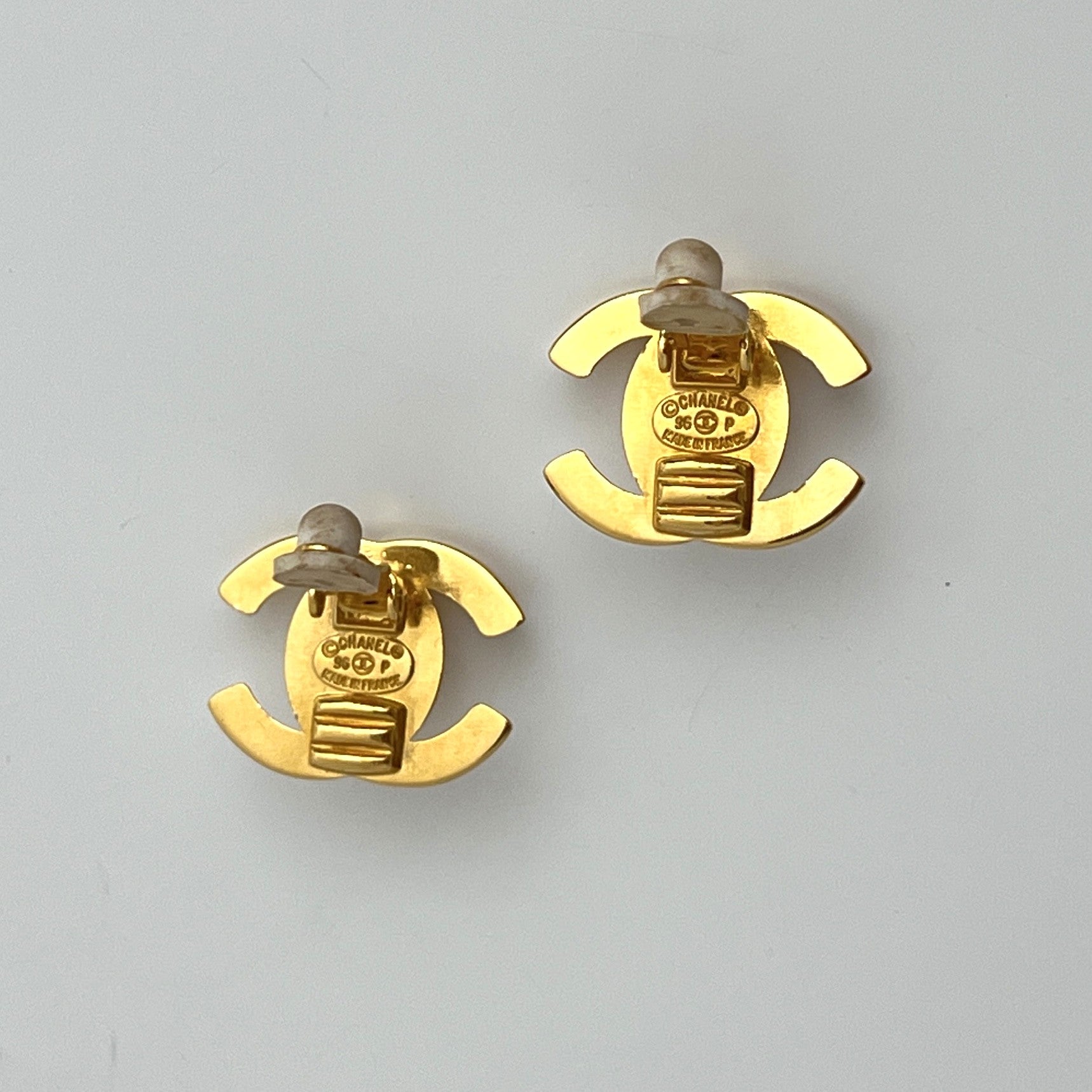 CHANEL CC Clip-On Earrings in Gold-Tone Metal