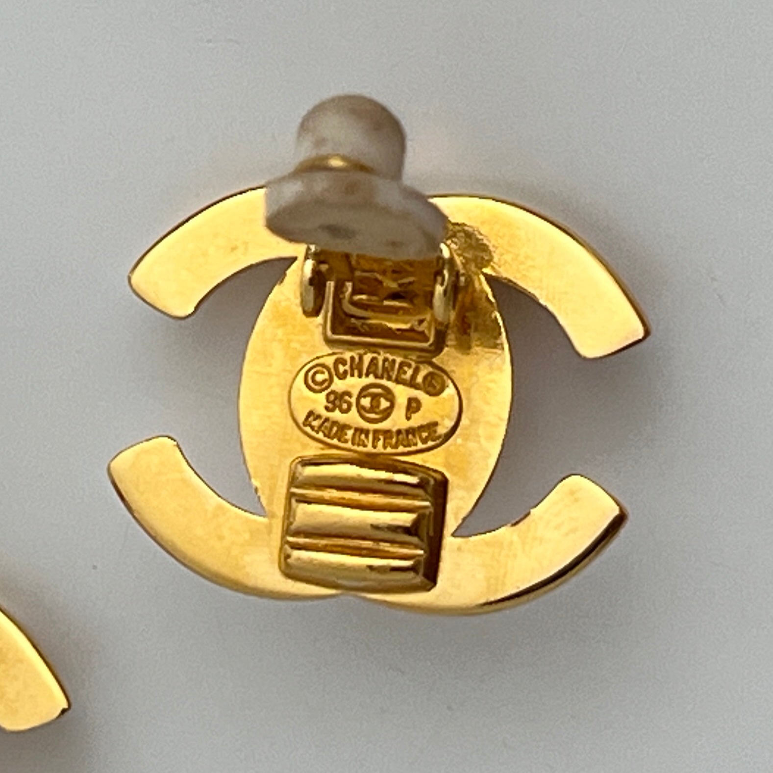 CHANEL CC Clip-On Earrings in Gold-Tone Metal