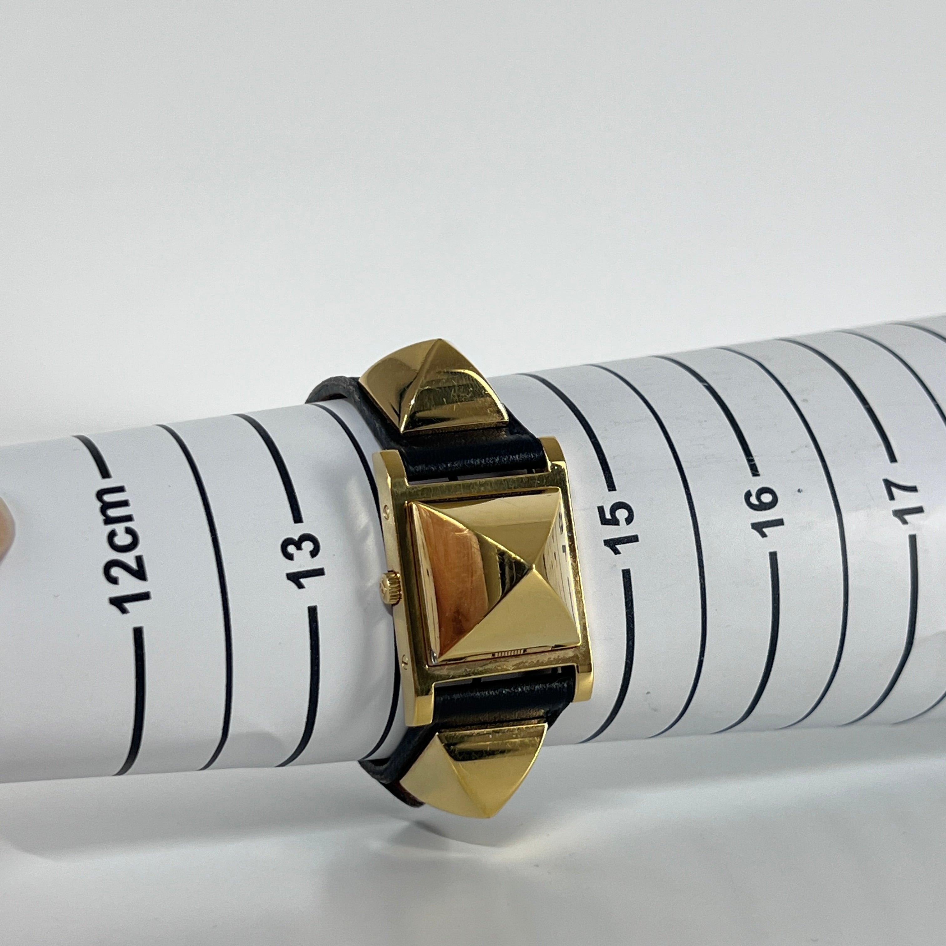 HERMÈS Medor gold-plated watch