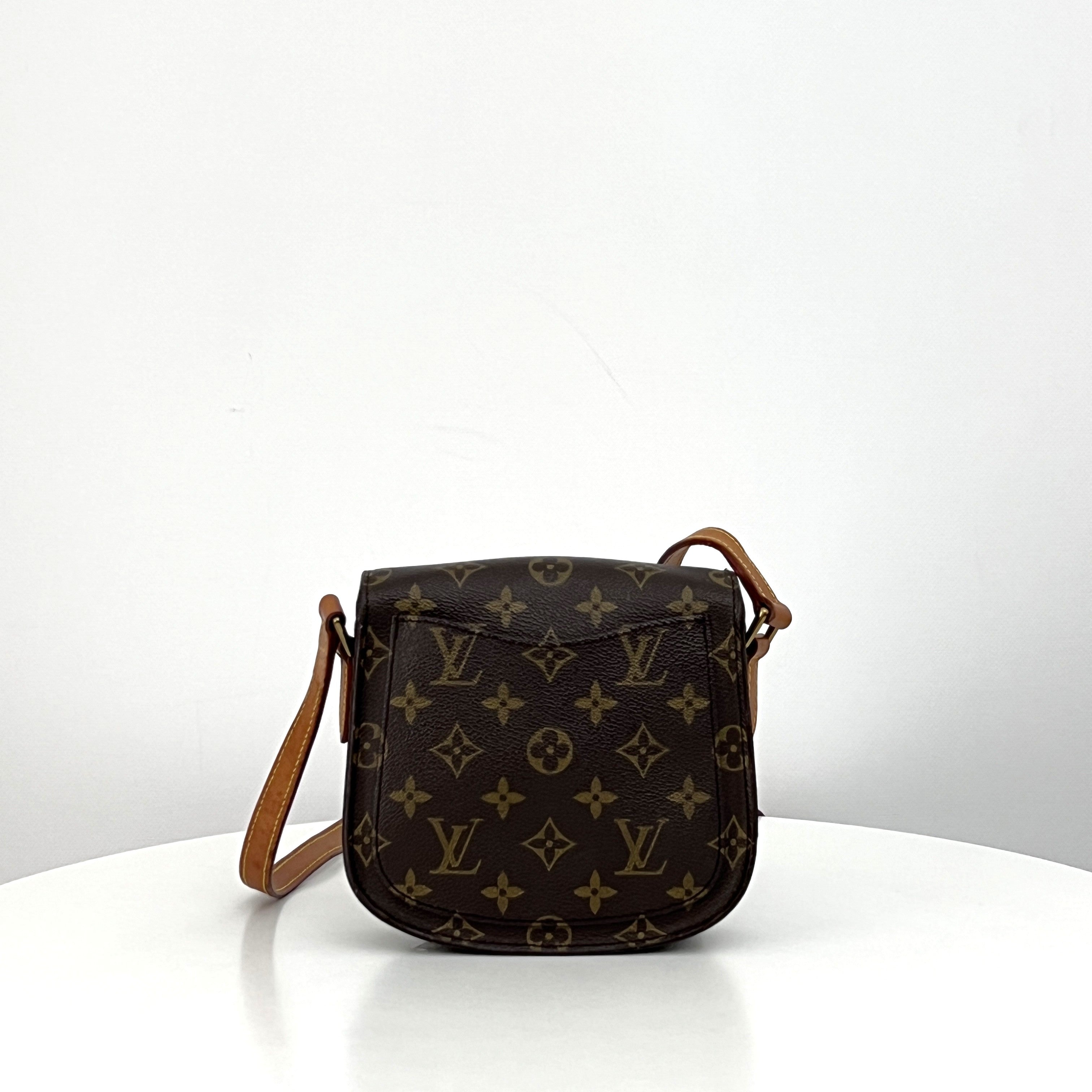 LOUIS VUITTON Mini Saint Cloud handbag in brown canvas and leather
