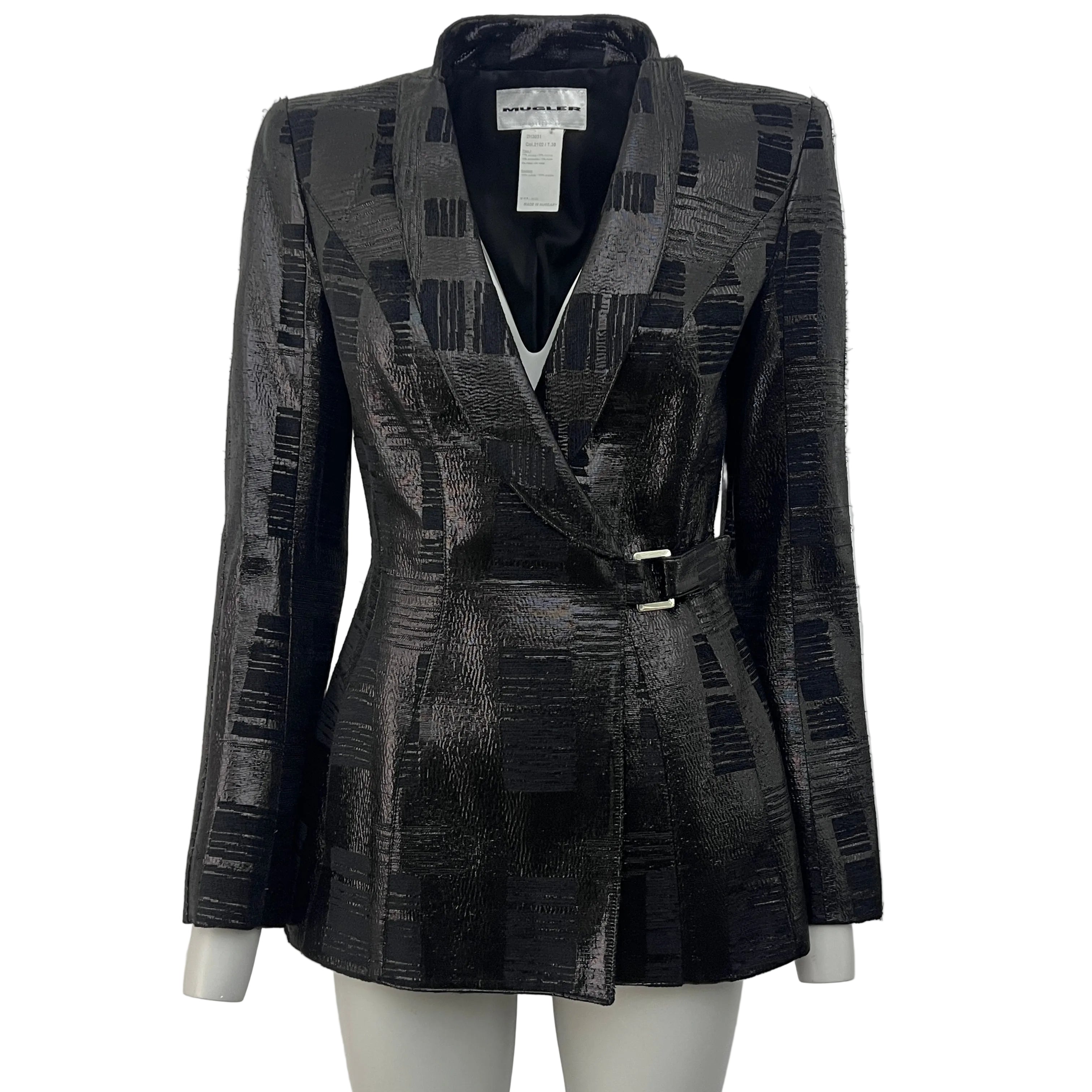 Veste MUGLER S viscose et nylon noir