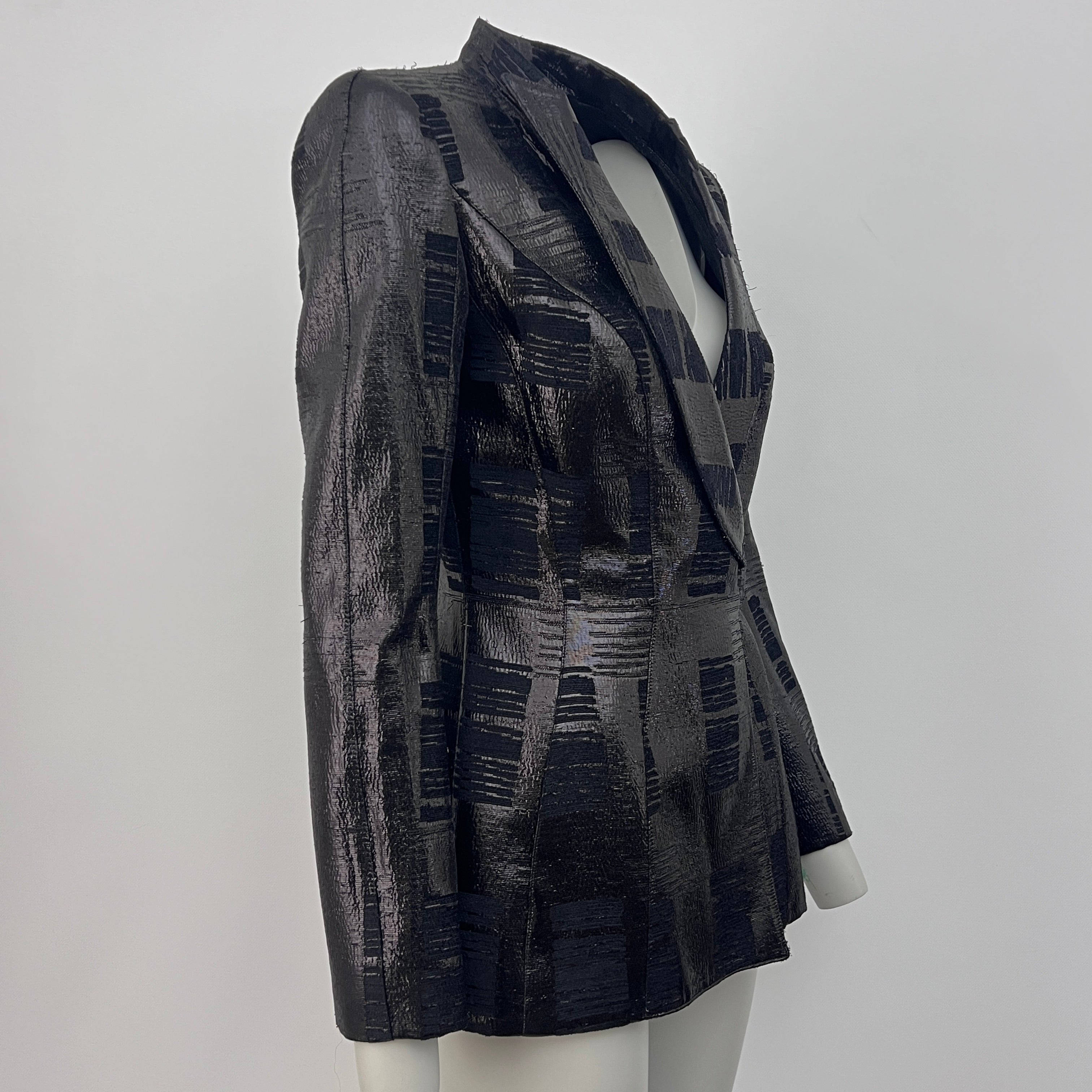 MUGLER S Black Viscose and Nylon Jacket
