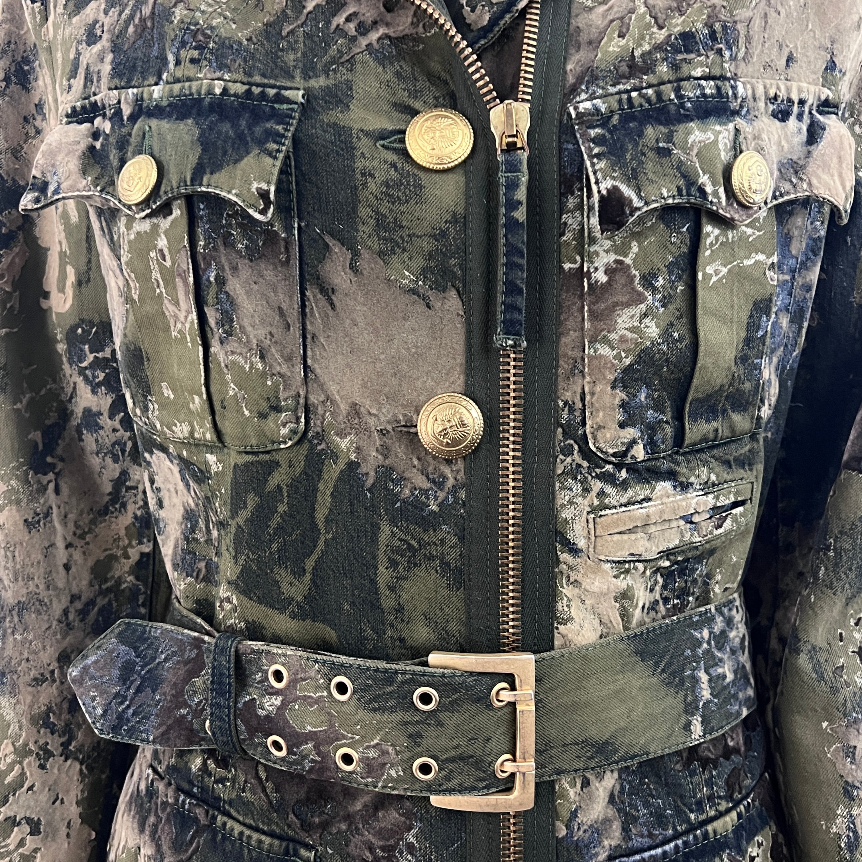 JEAN PAUL GAULTIER jacket S khaki cotton
