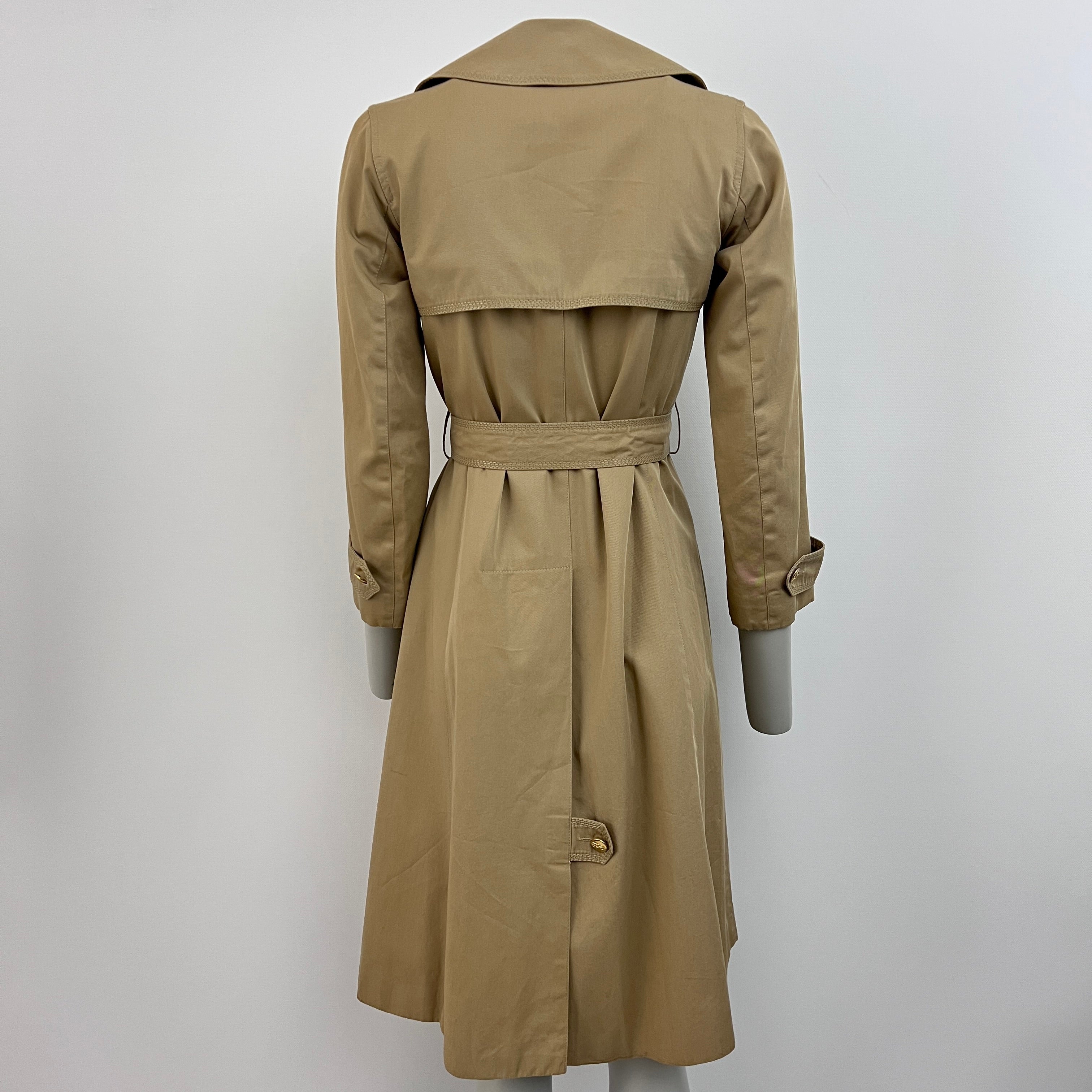CELINE trench coat XS beige cotton