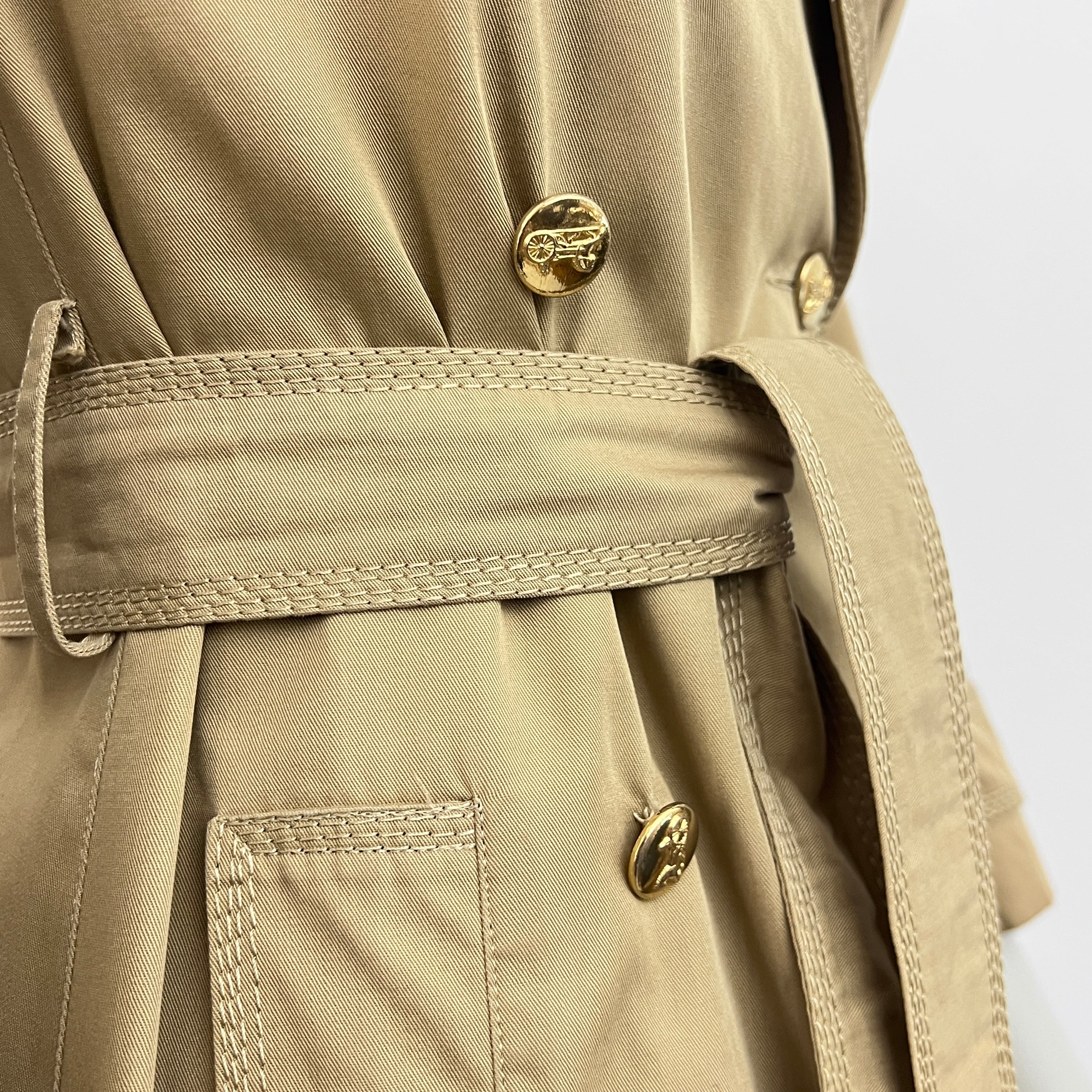 CELINE trench coat XS beige cotton