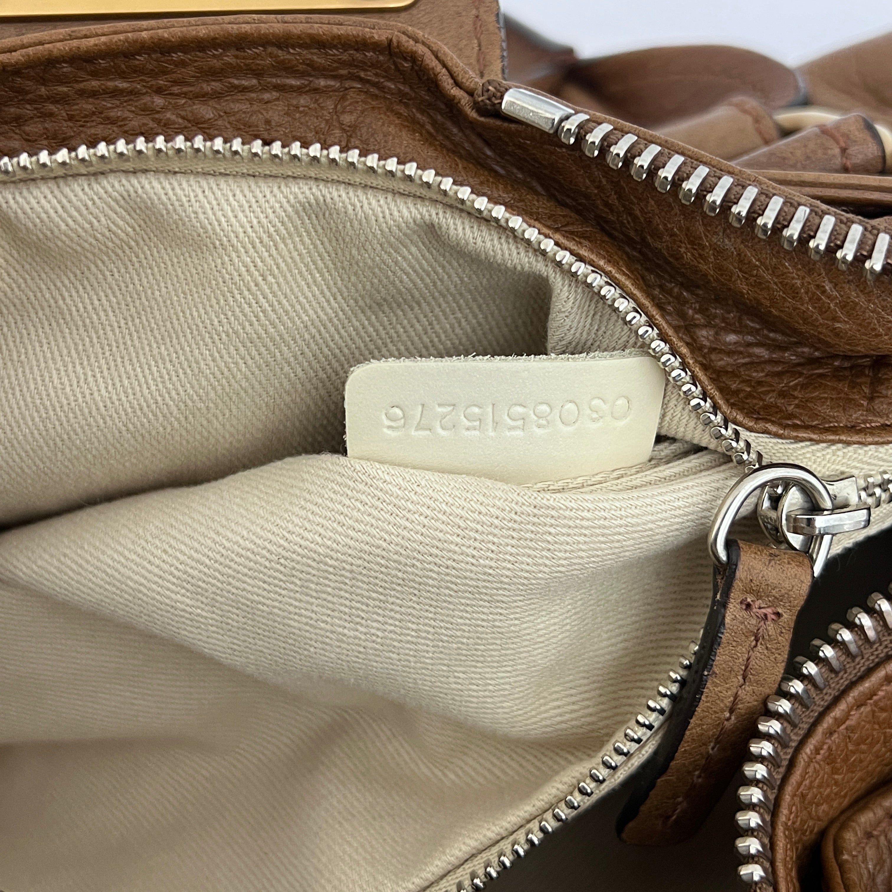 Sac CHLOÉ Paddington cuir grainé marron