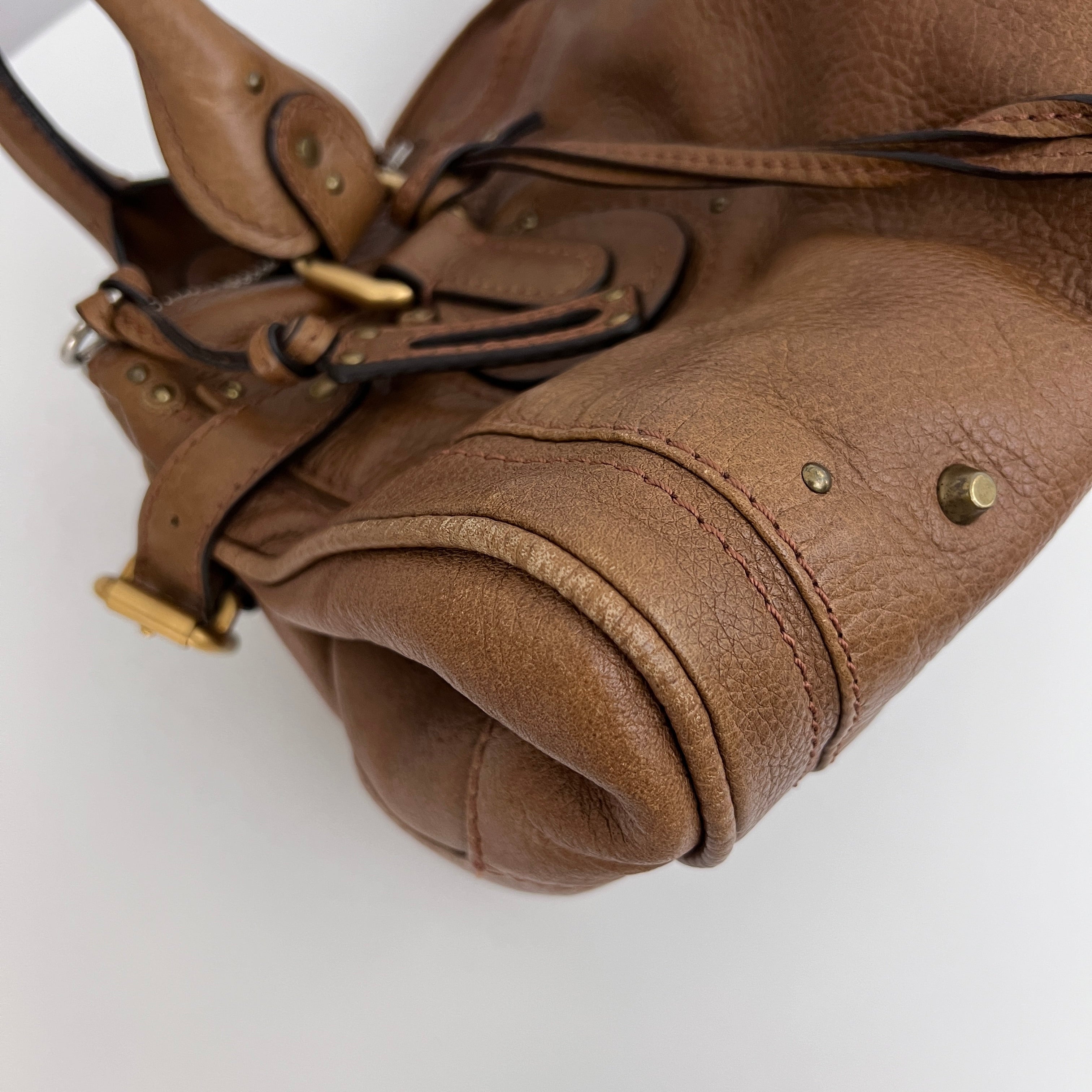 Sac CHLOÉ Paddington cuir grainé marron