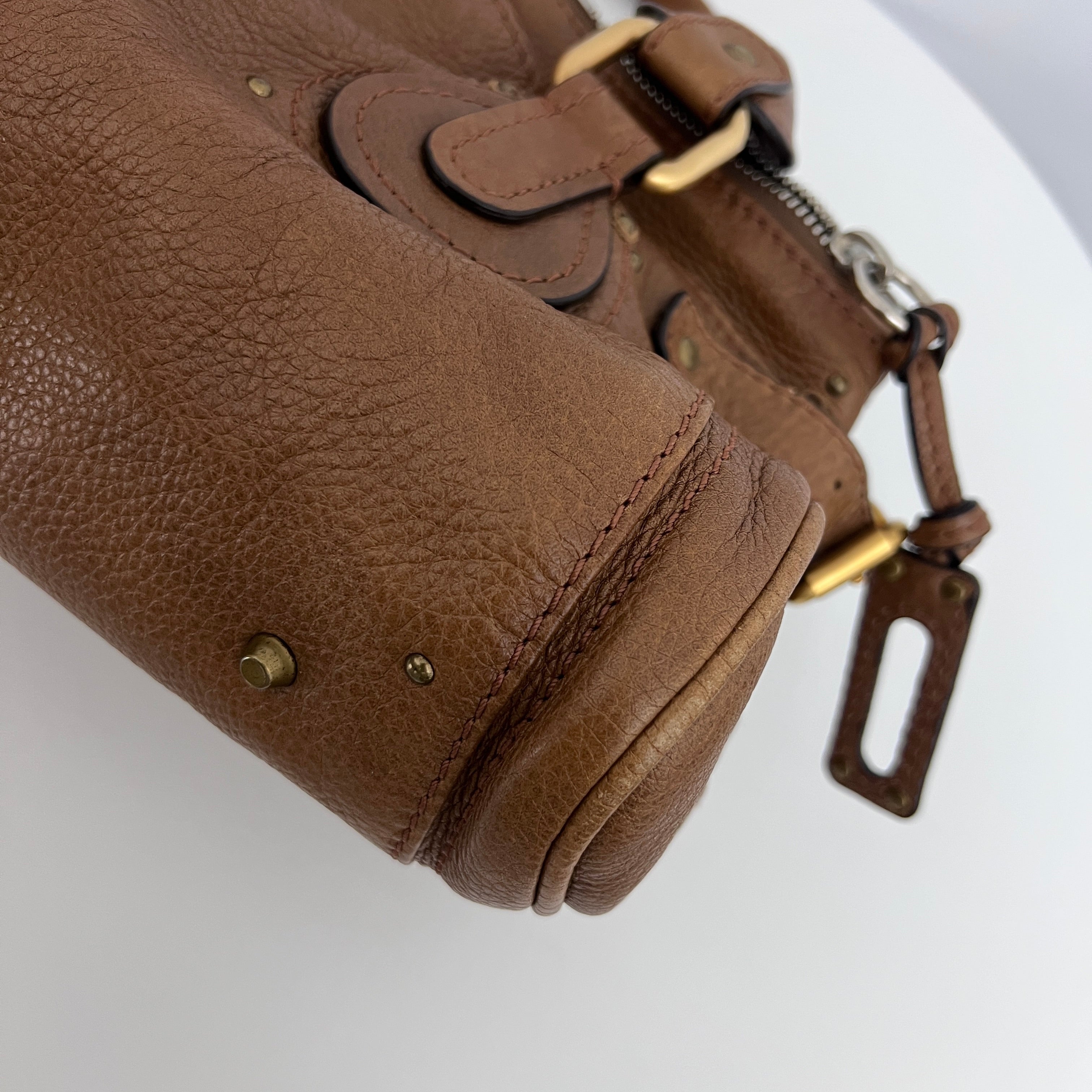 Sac CHLOÉ Paddington cuir grainé marron