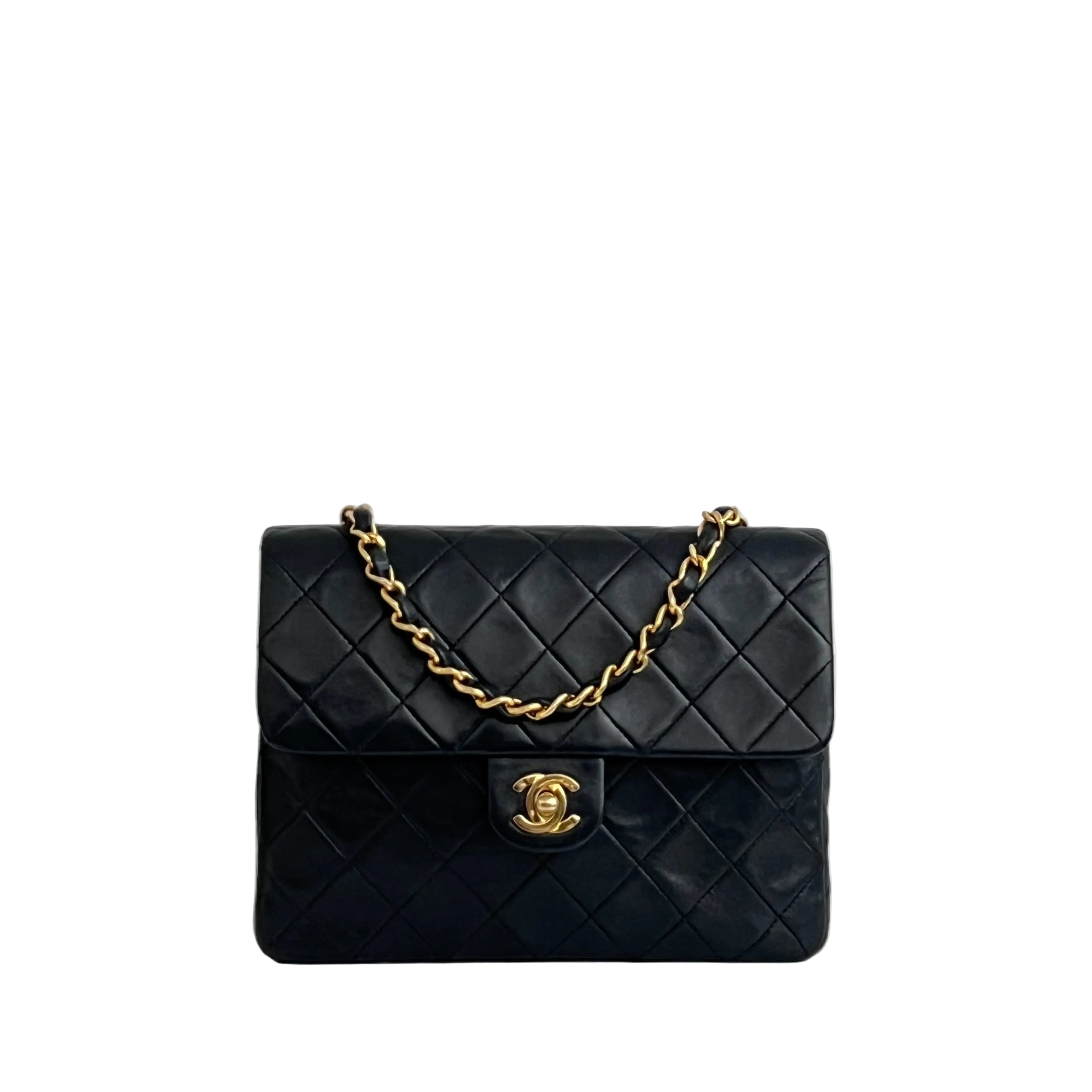 Sac à bandoulière CHANEL Classique Mini cuir d'agneau noir