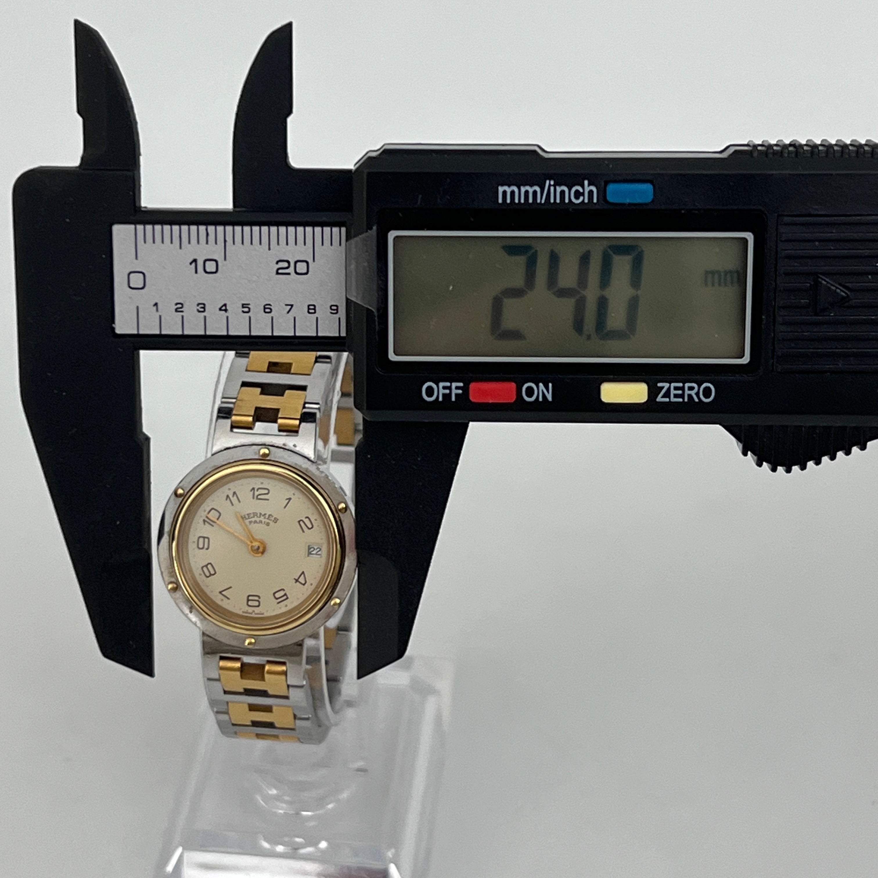Montre HERMÈS Clipper acier bicolore