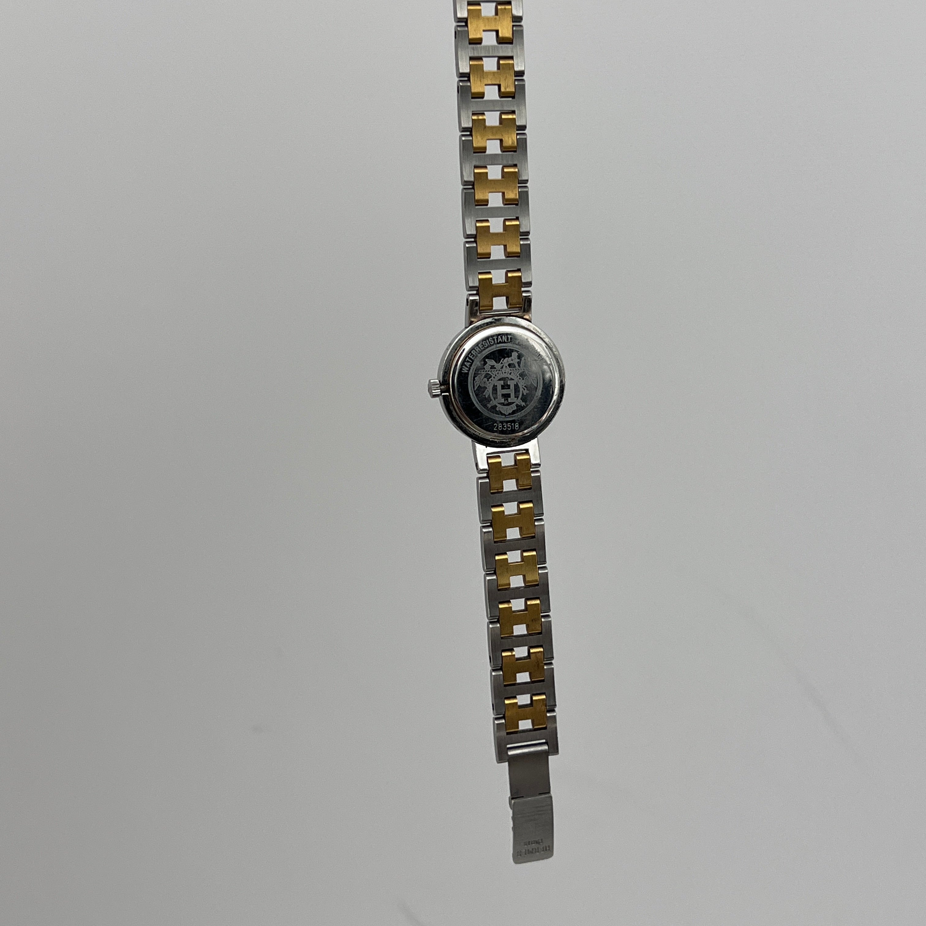 Montre HERMÈS Clipper acier bicolore