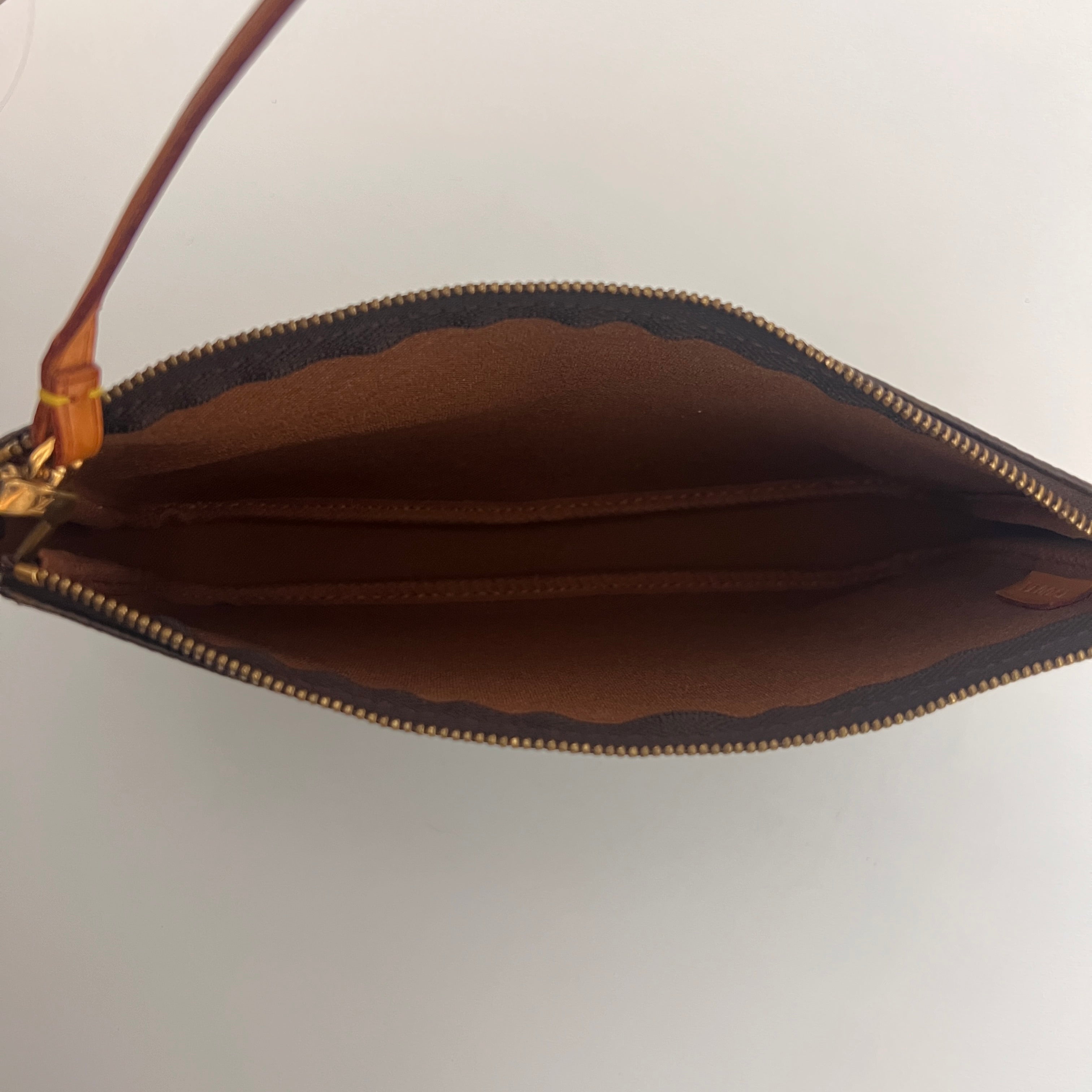 Sac à bandoulière LOUIS VUITTON Pochette Accessoires toile et cuir marron