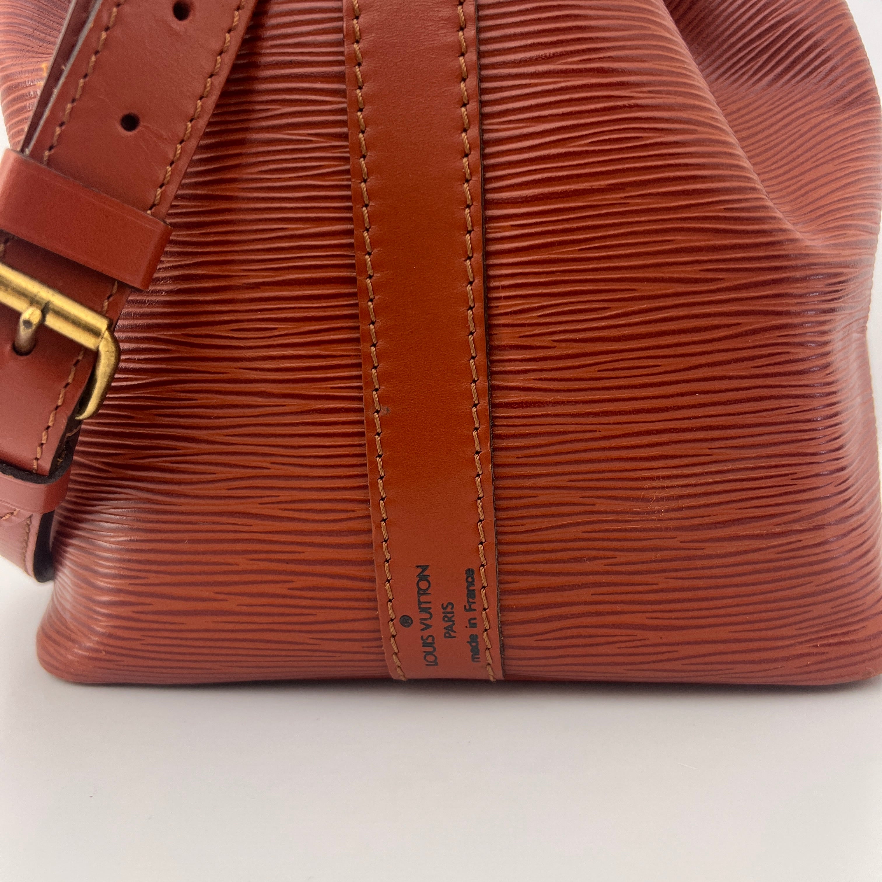 Sac LOUIS VUITTON Noé Petit cuir épi marron