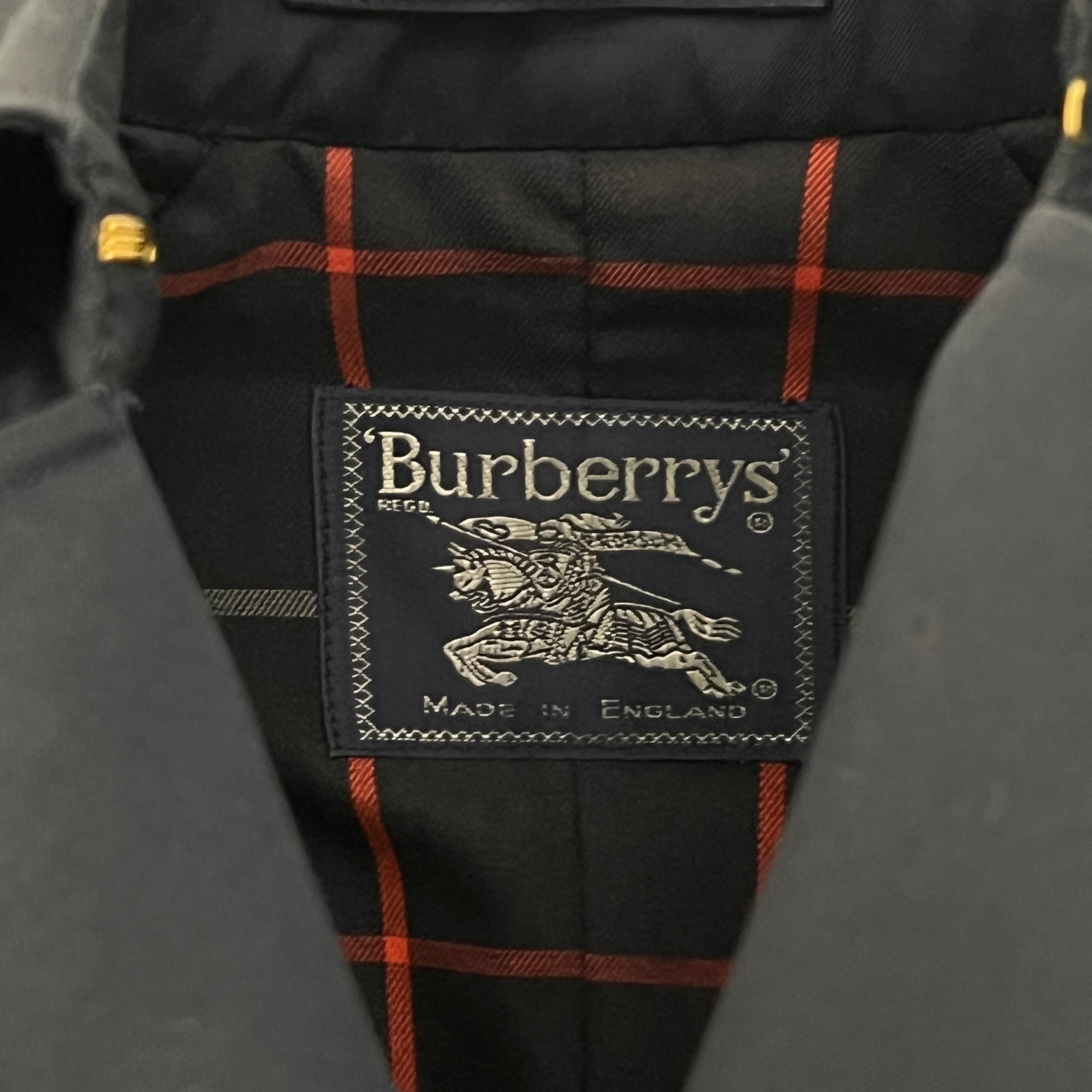 Trench BURBERRY S coton marine Waterloo Circa 1990