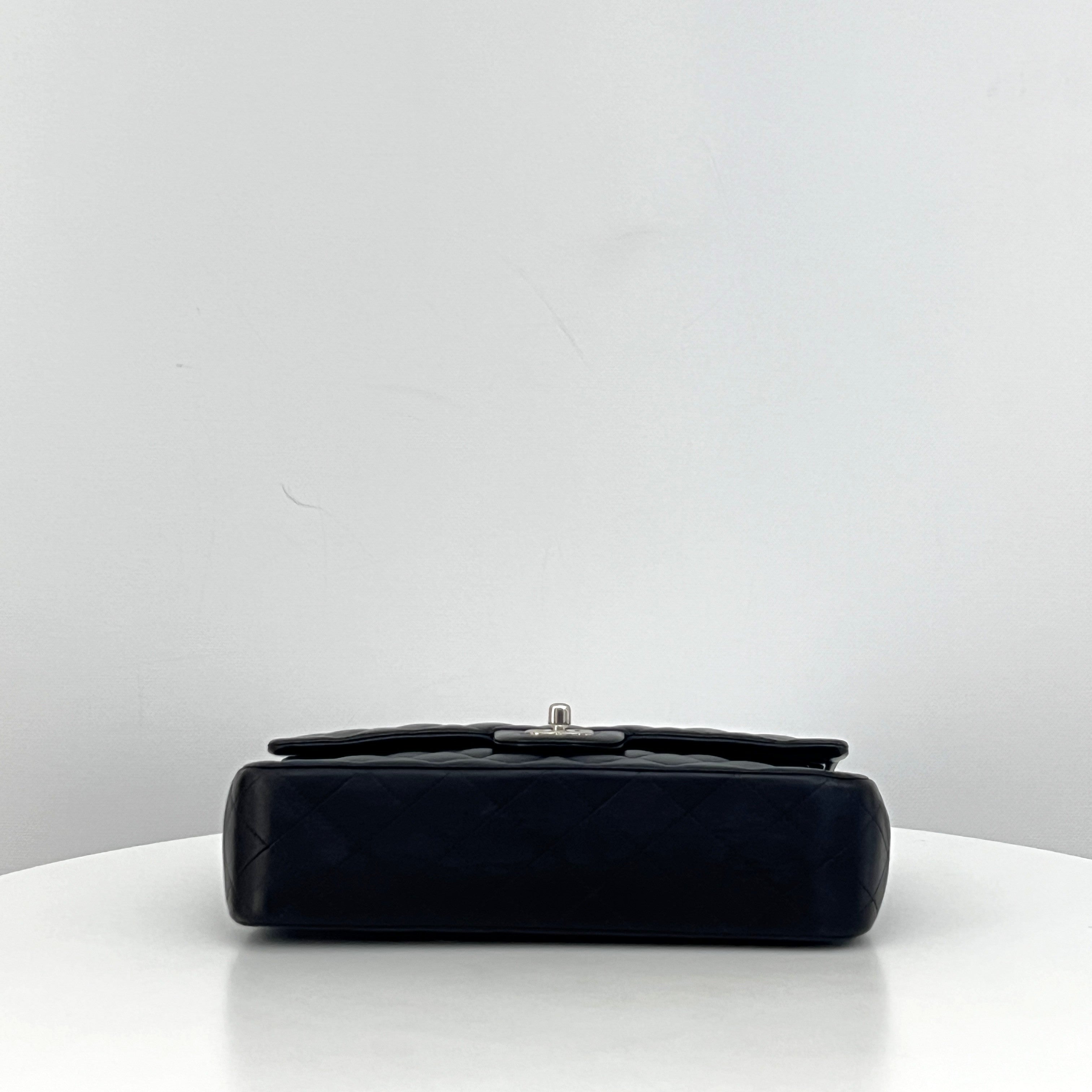 CHANEL Classic 11.12 Medium Shoulder Bag Black Lambskin 2009-2010