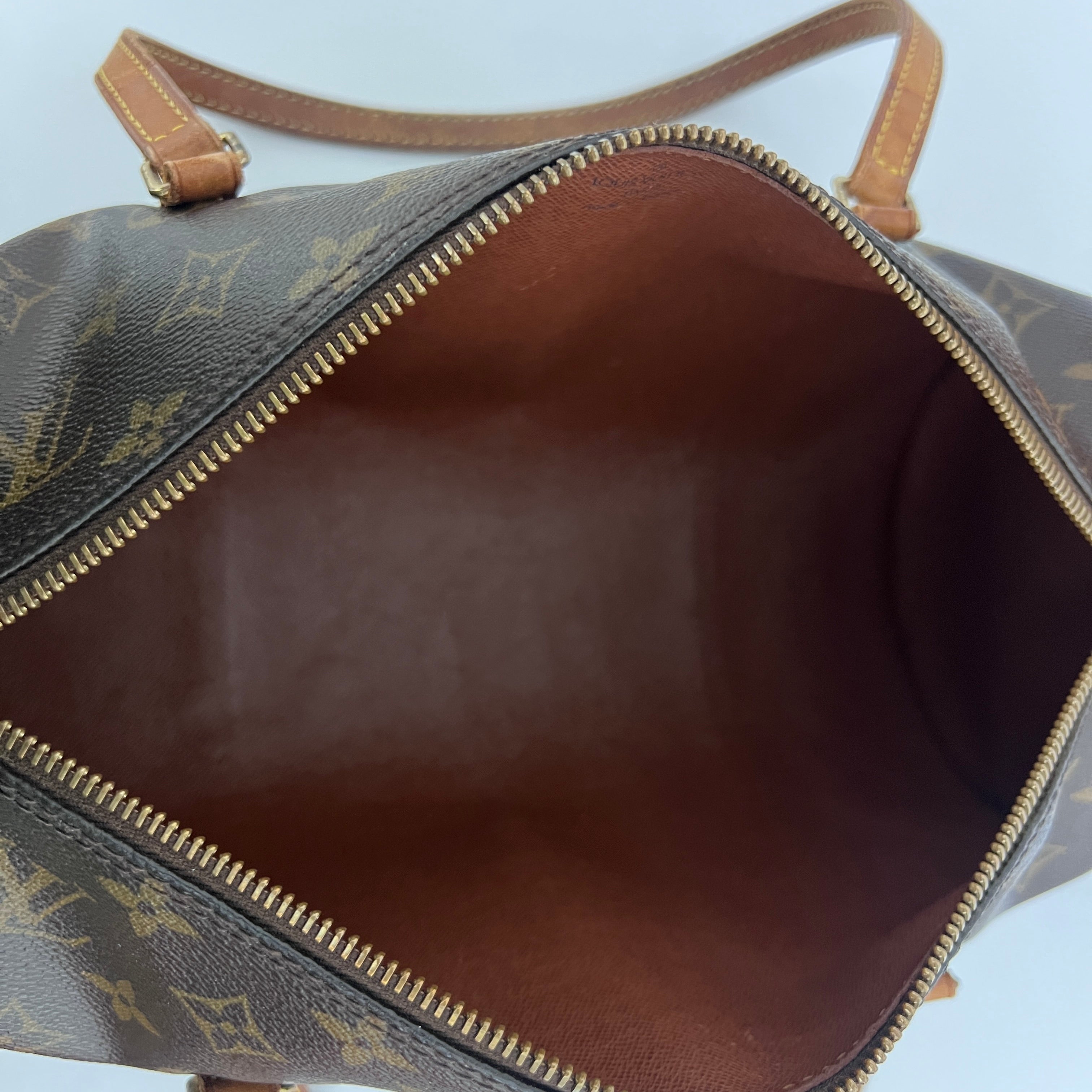LOUIS VUITTON Papillon 30 brown canvas and leather bag 2004