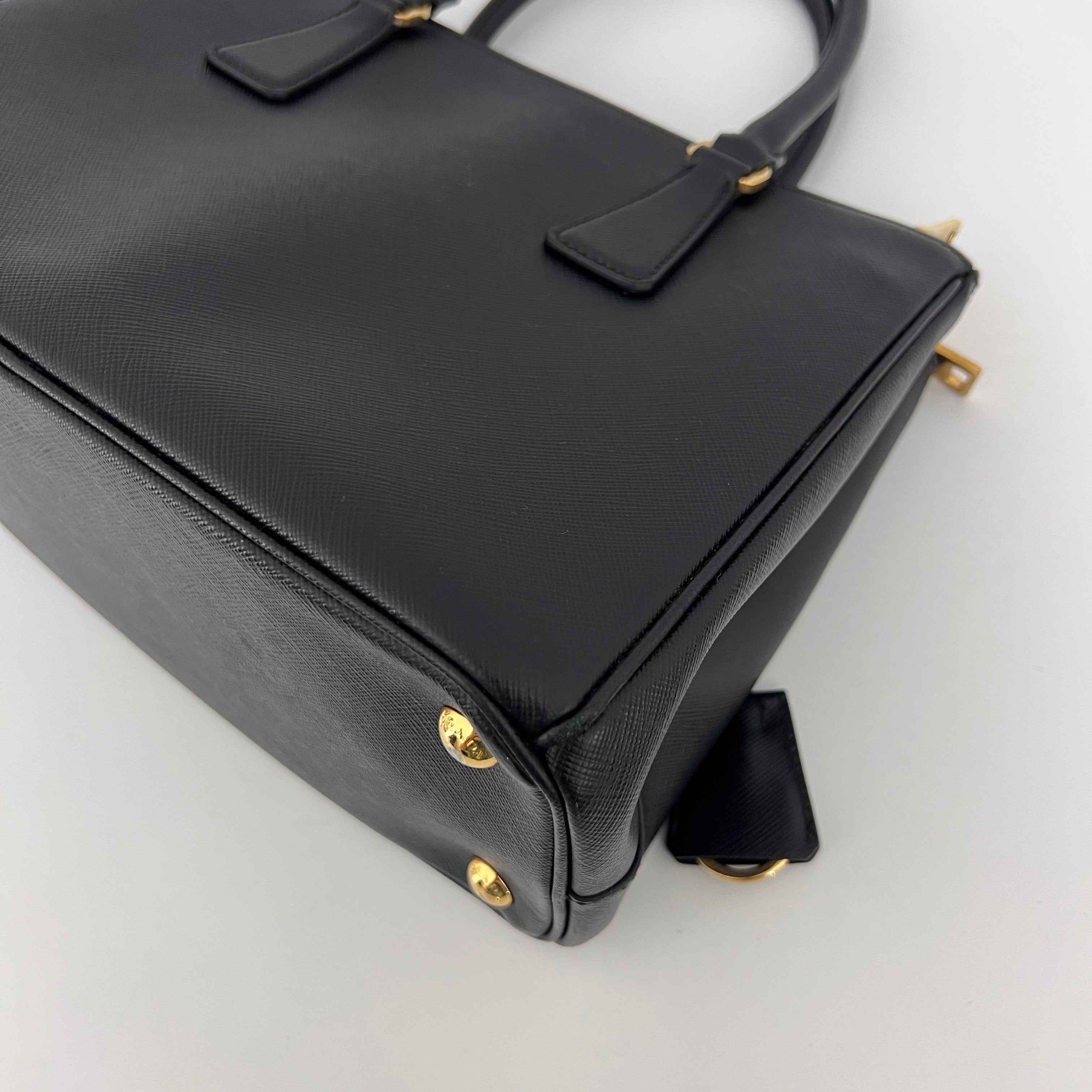 PRADA Galleria black leather handbag