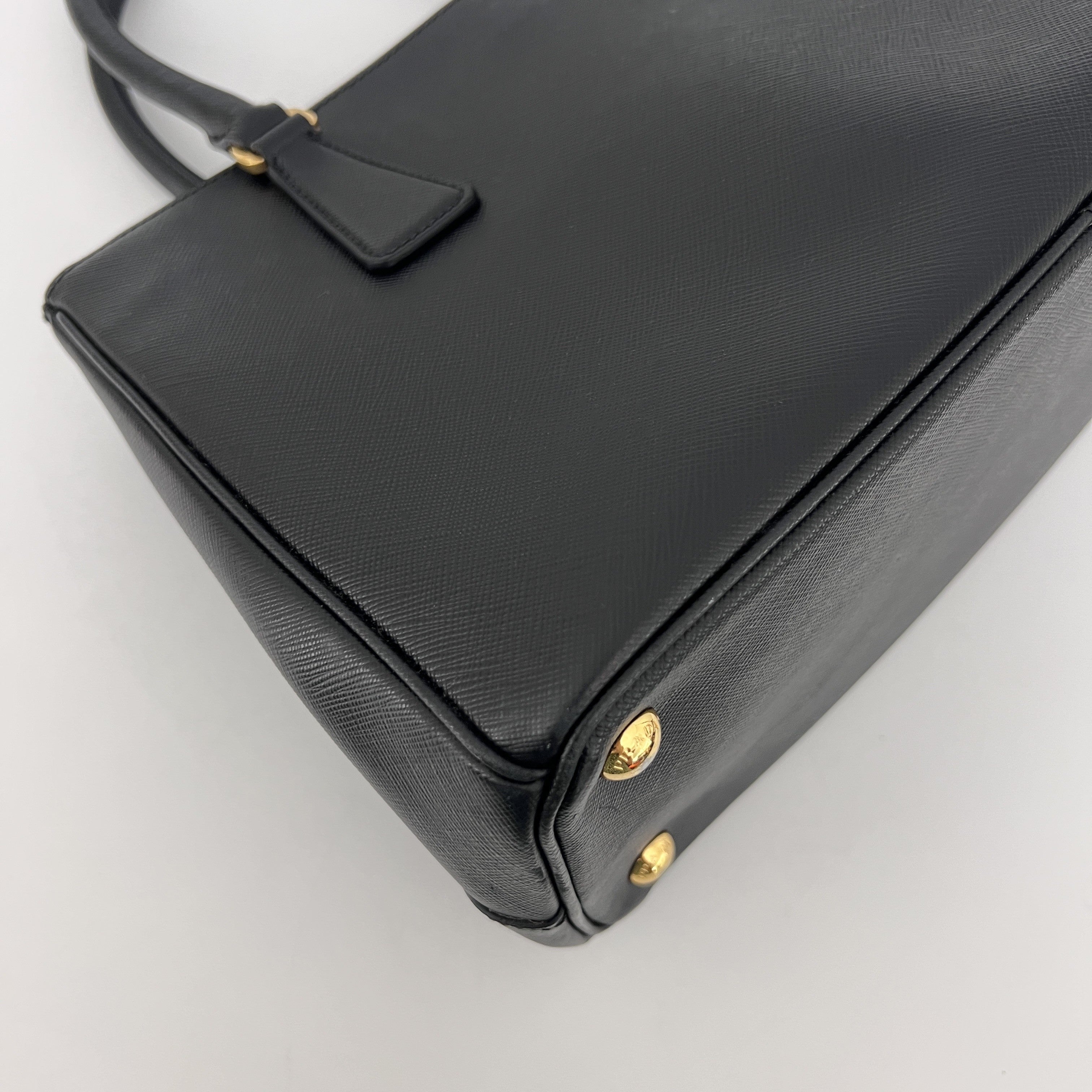 PRADA Galleria black leather handbag