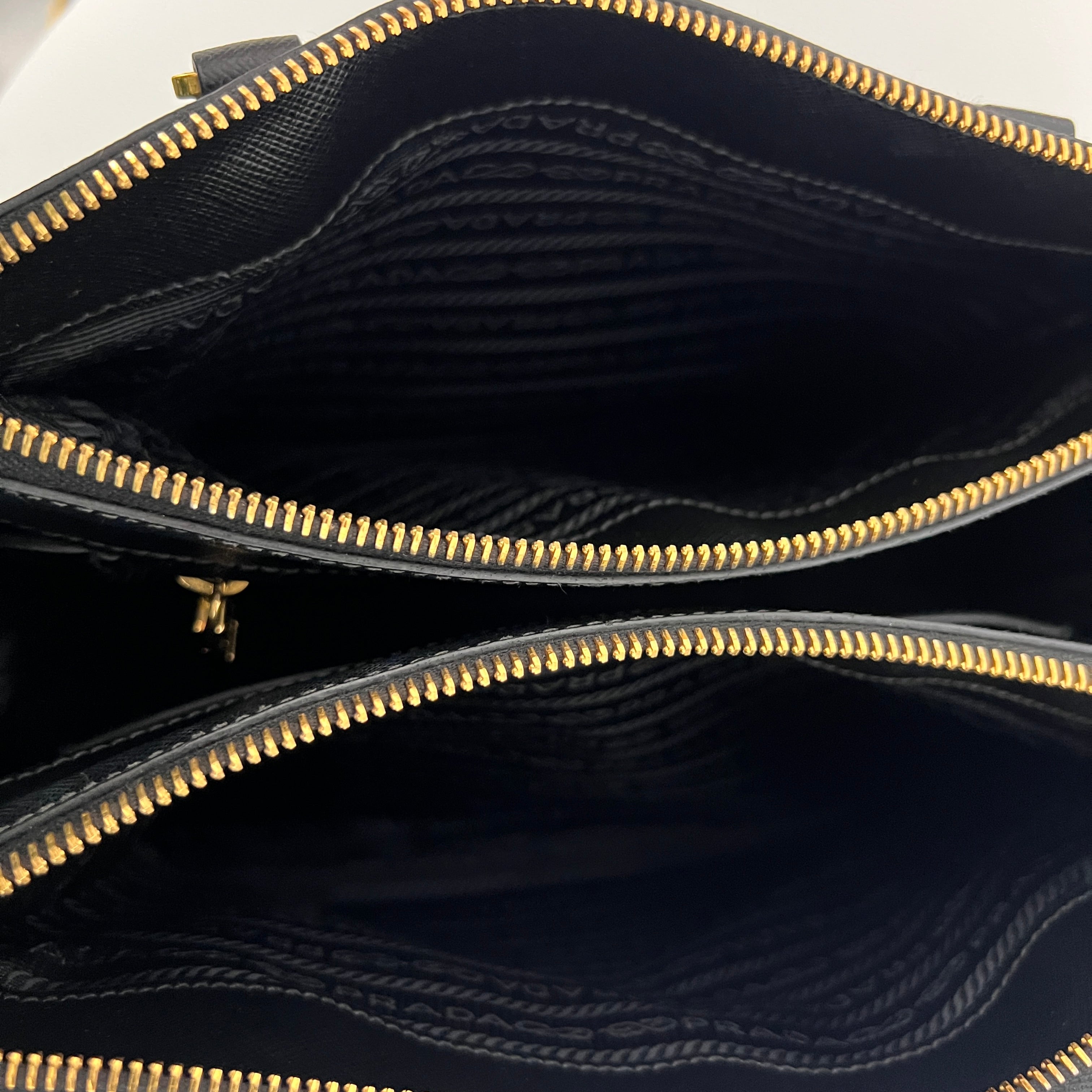PRADA Galleria black leather handbag