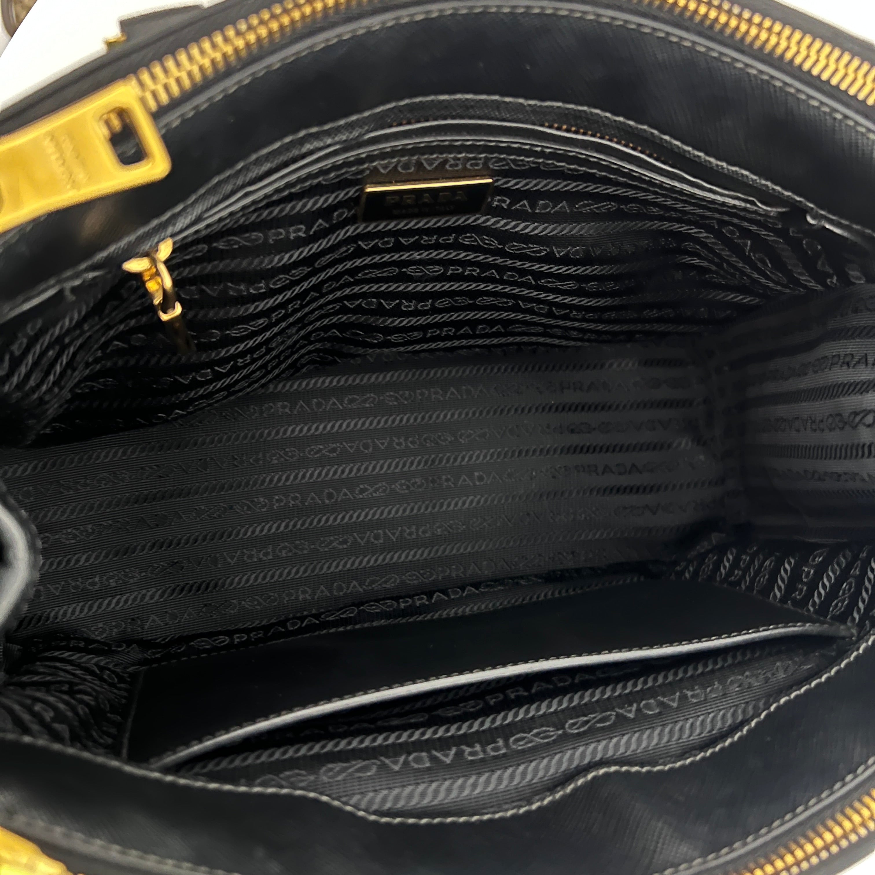 PRADA Galleria black leather handbag