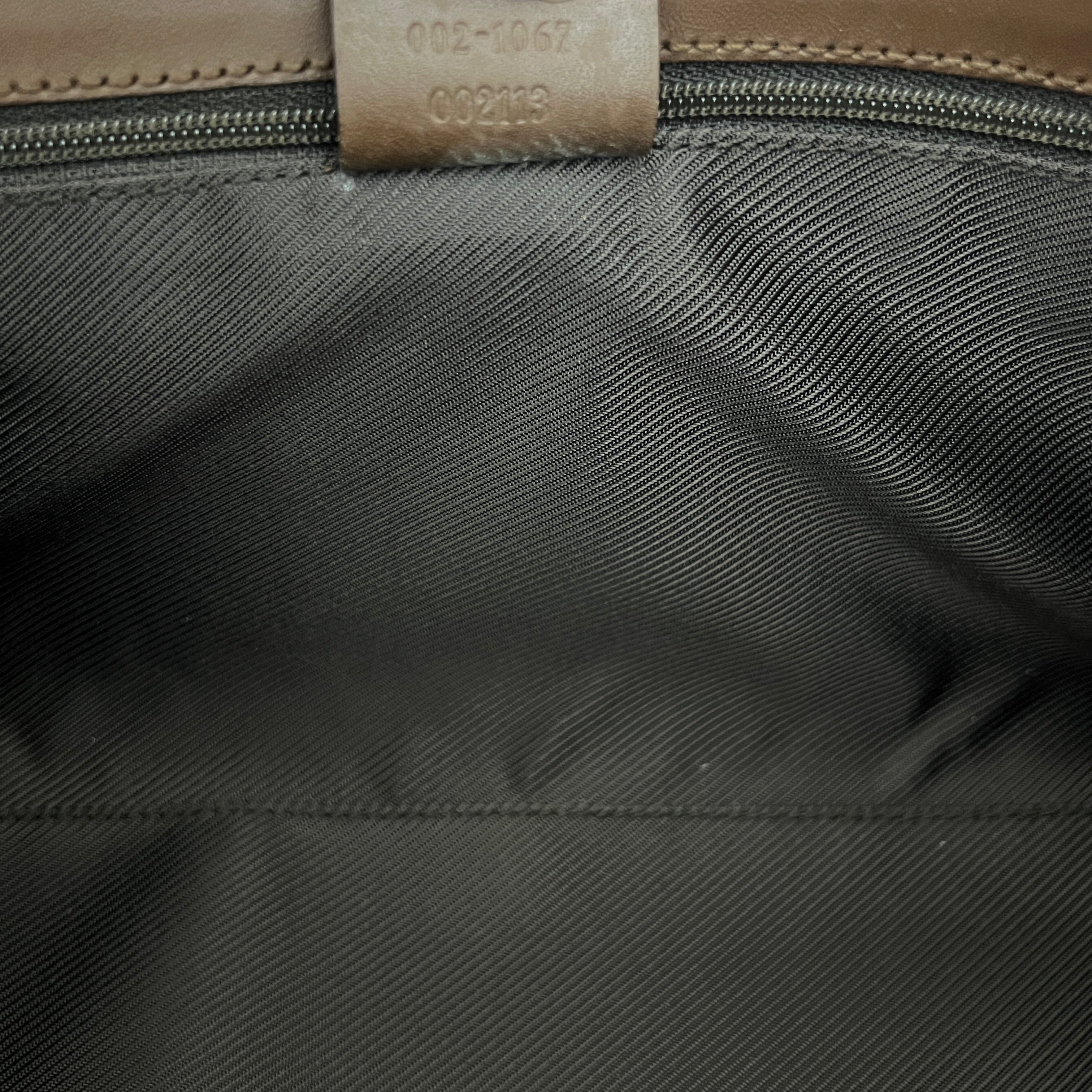 GUCCI Jackie brown canvas and leather bag