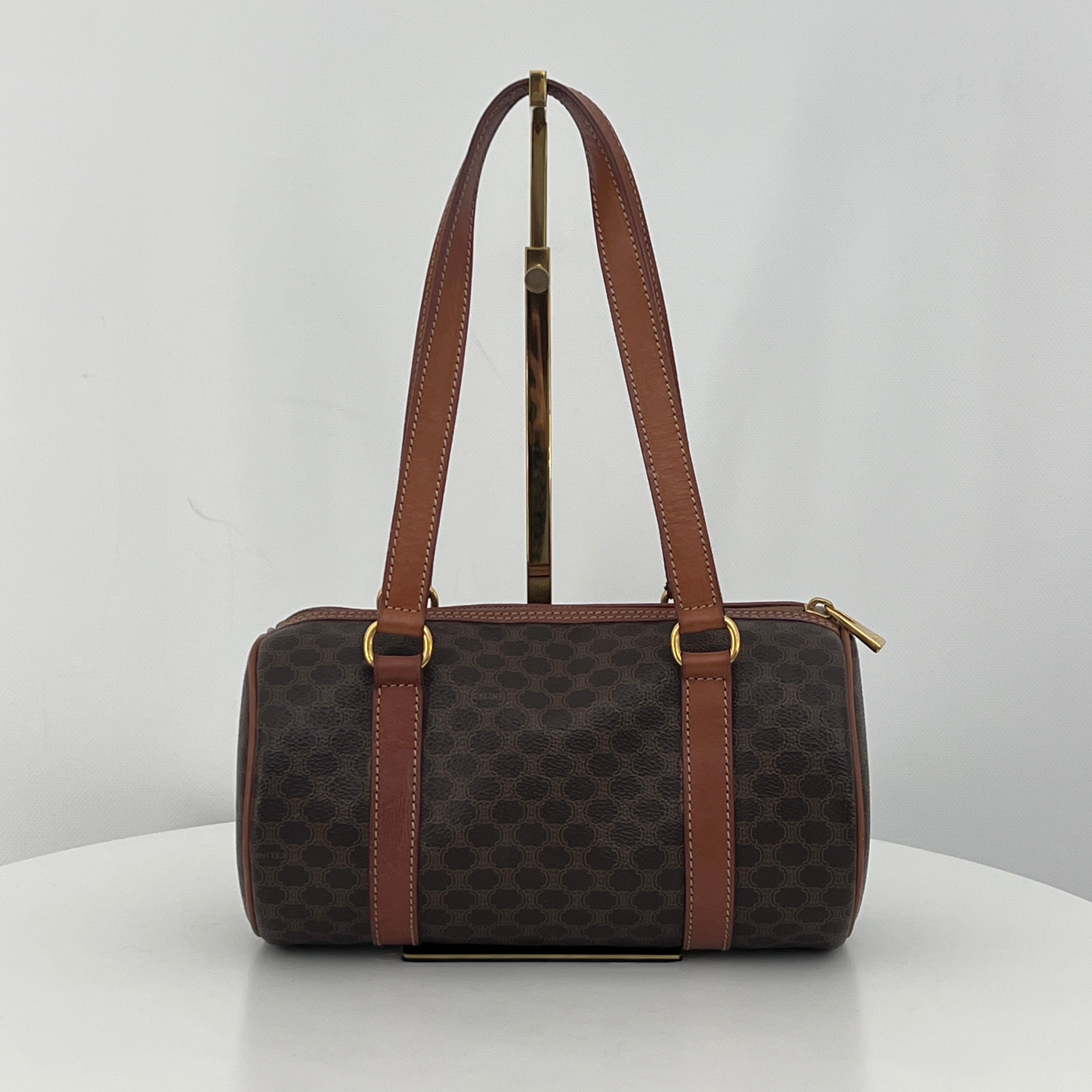 CELINE Papillon bag in brown canvas and leather