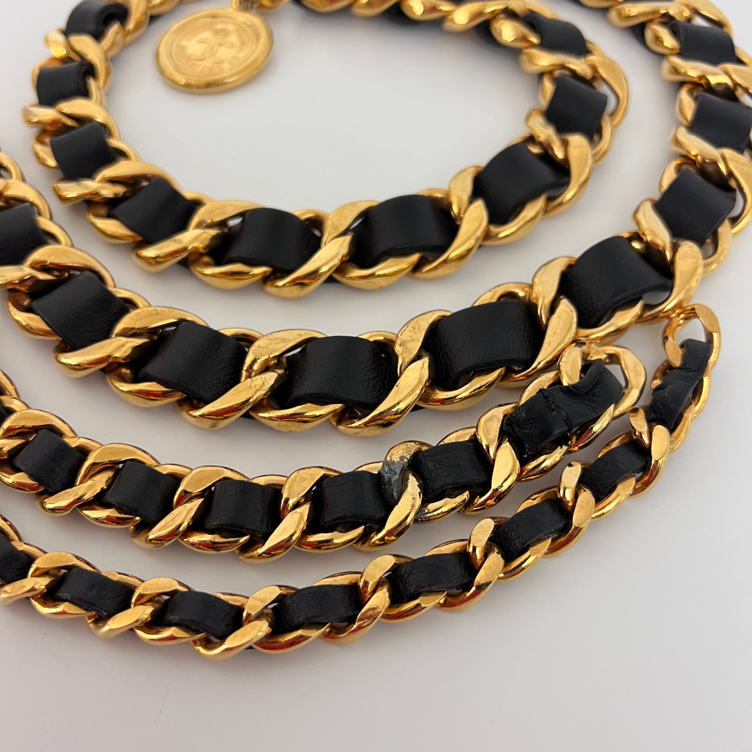 CHANEL CC Intertwined Chain Belt Circa 1990