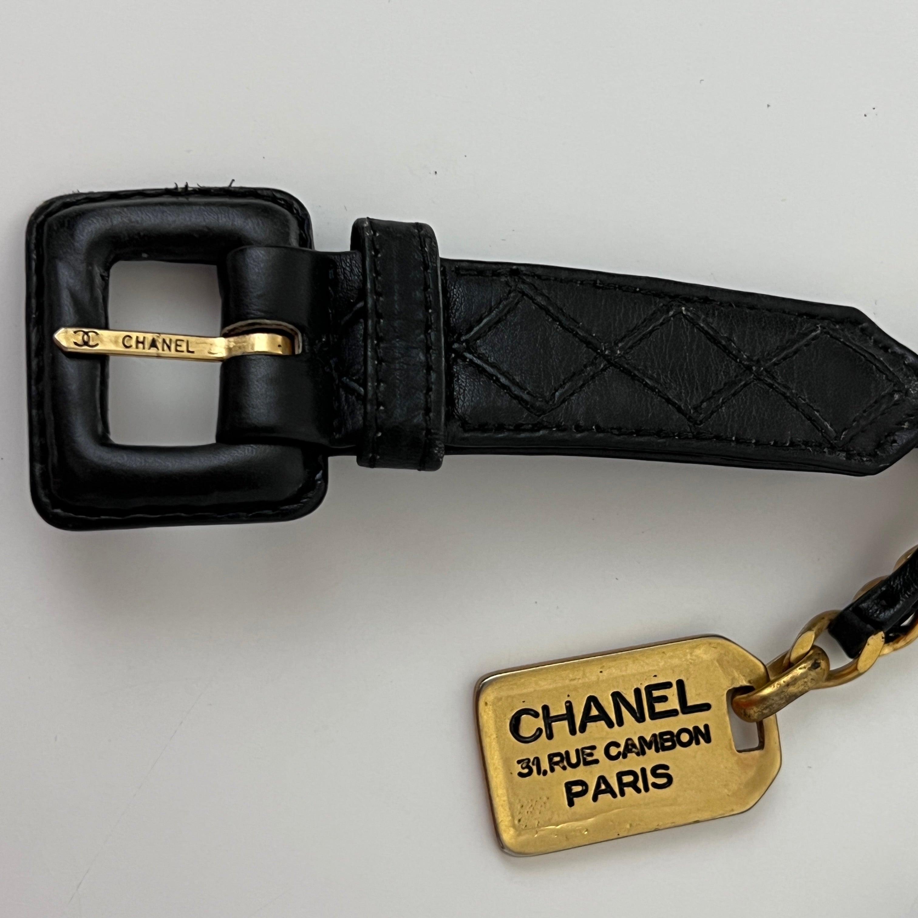 CHANEL CC Interlaced Chain Belt Circa 1990