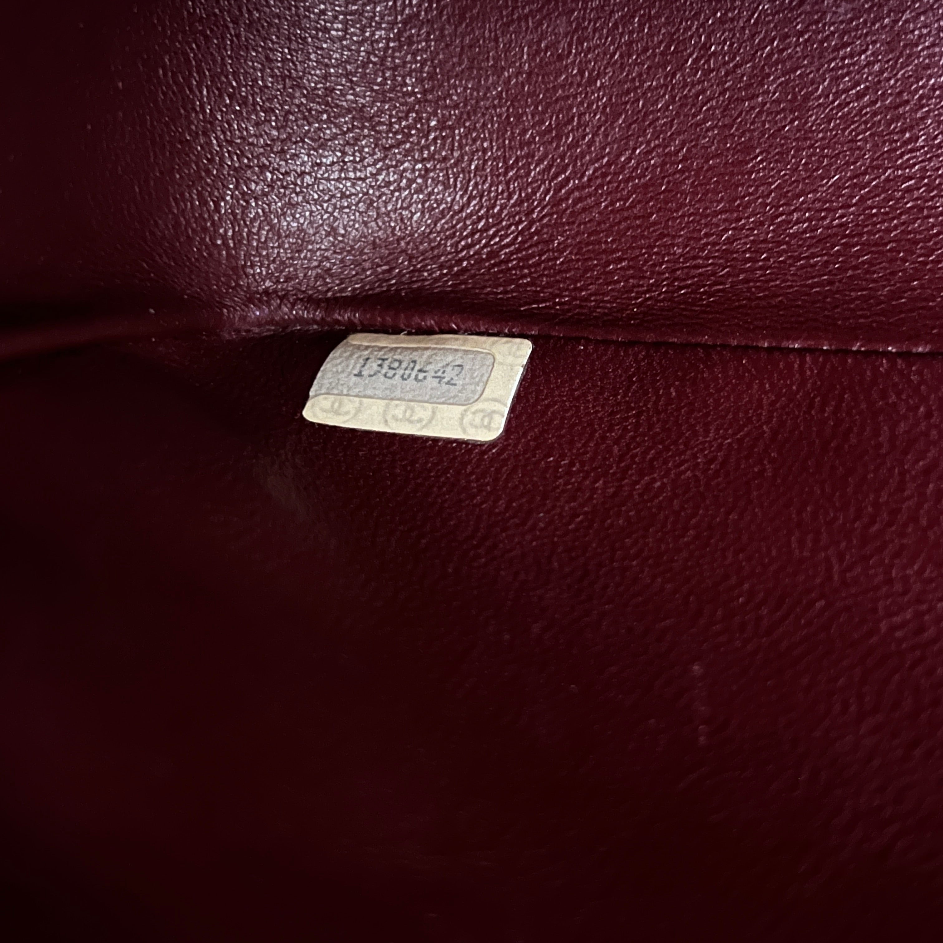 Sac à bandoulière CHANEL Classique Mini Rectangle cuir d'agneau noir vintage 1989-1991
