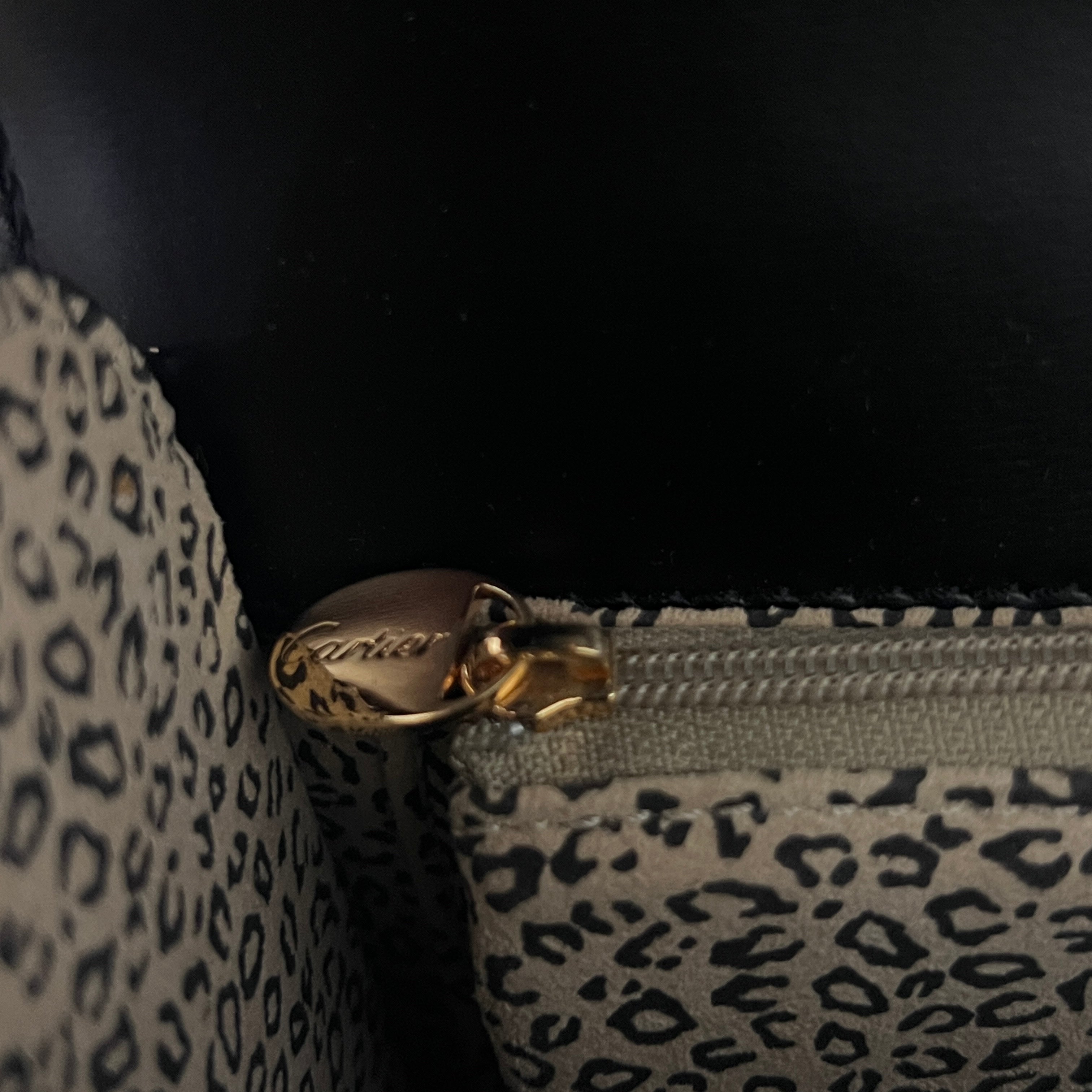 Sac à bandoulière CARTIER Panthère C cuir lisse noir