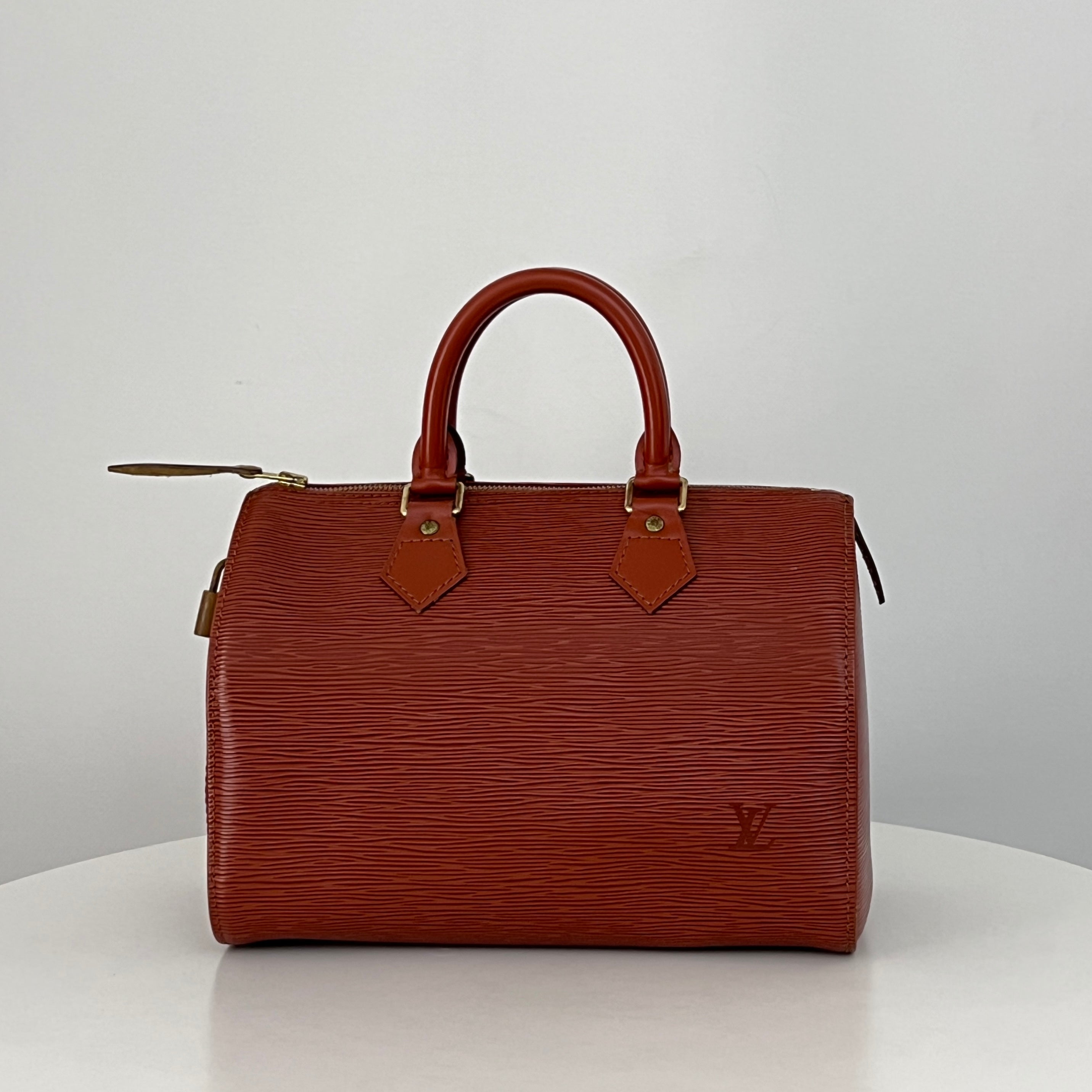 Sac LOUIS VUITTON Speedy 25 cuir épi marron vintage 1994