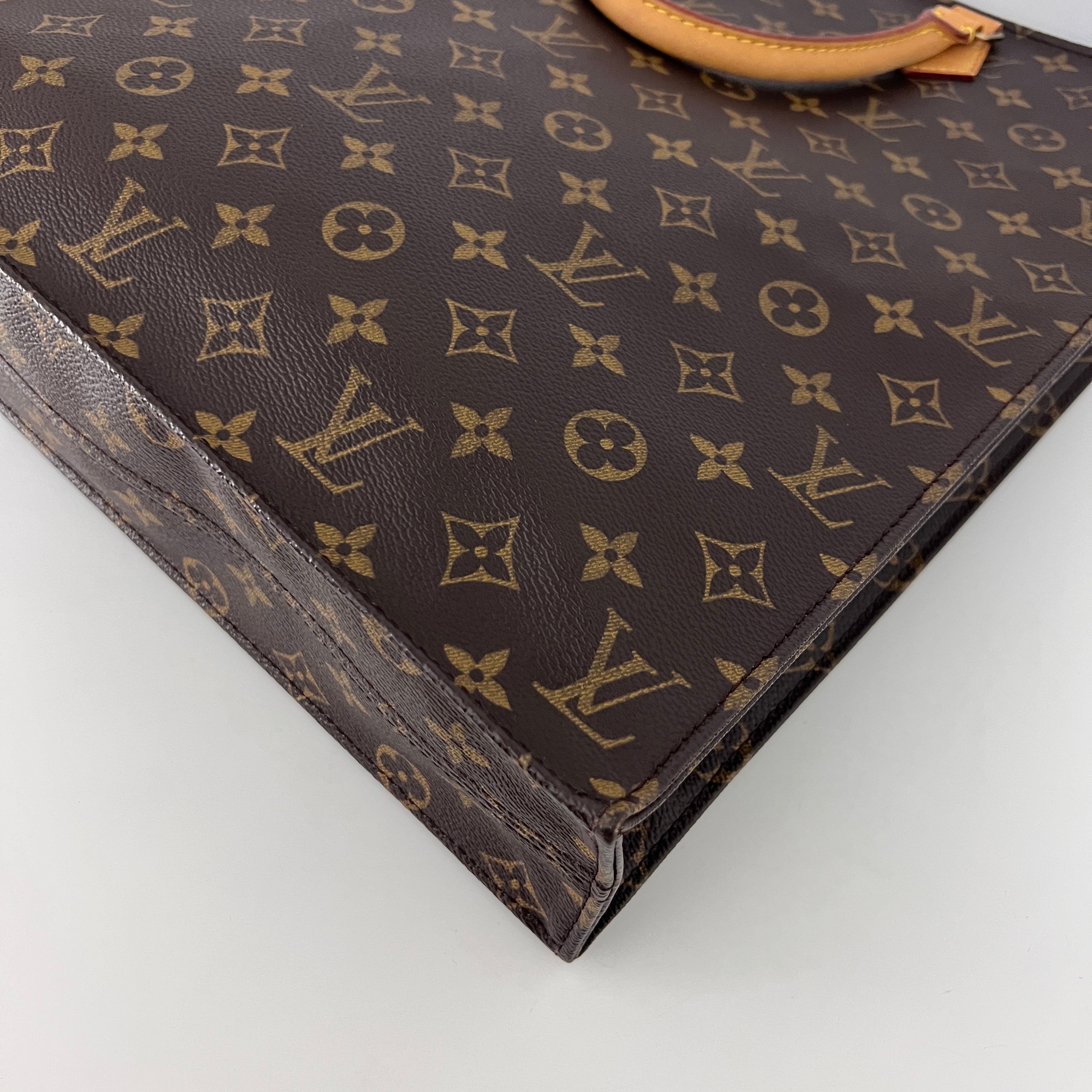 Sac LOUIS VUITTON Sac Plat toile et cuir marron vintage 2005
