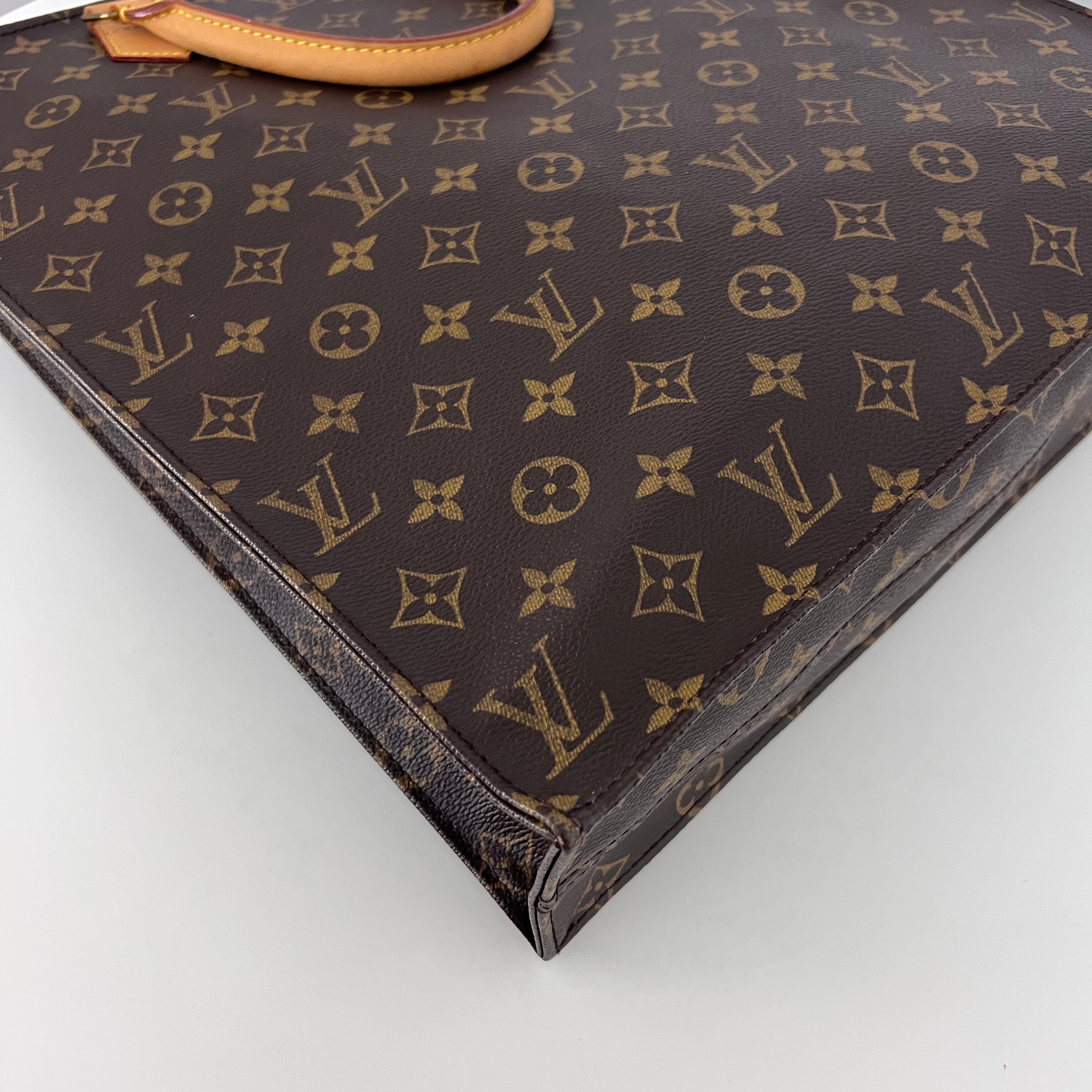 Sac LOUIS VUITTON Sac Plat toile et cuir marron vintage 2005