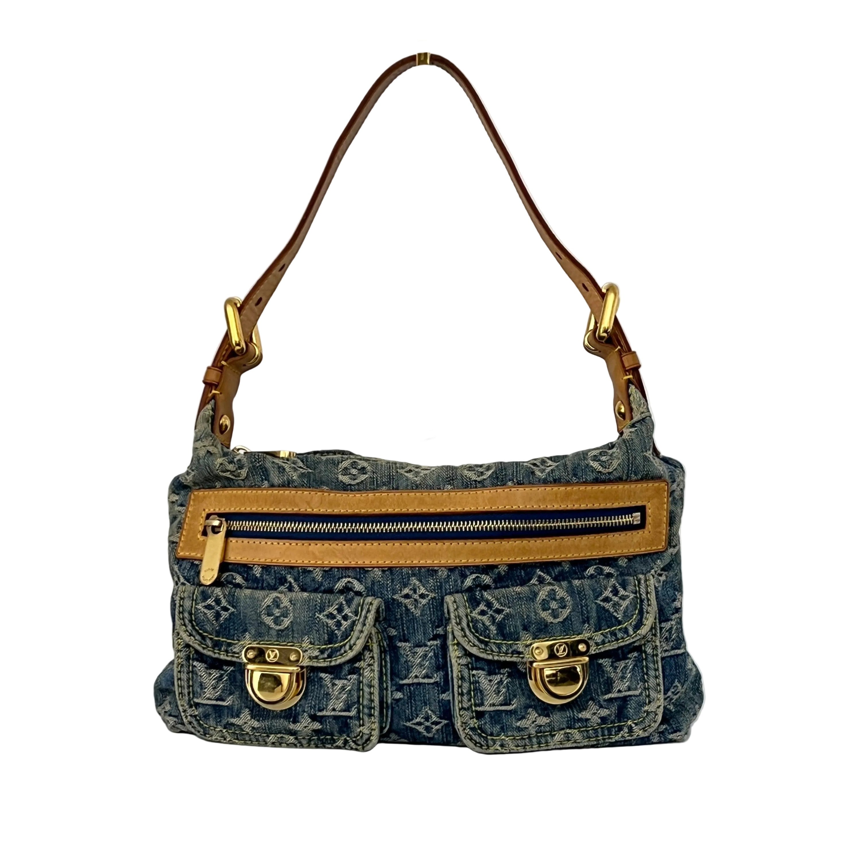 Sac à bandoulière LOUIS VUITTON Baggy Denim denim bleu vintage 2000