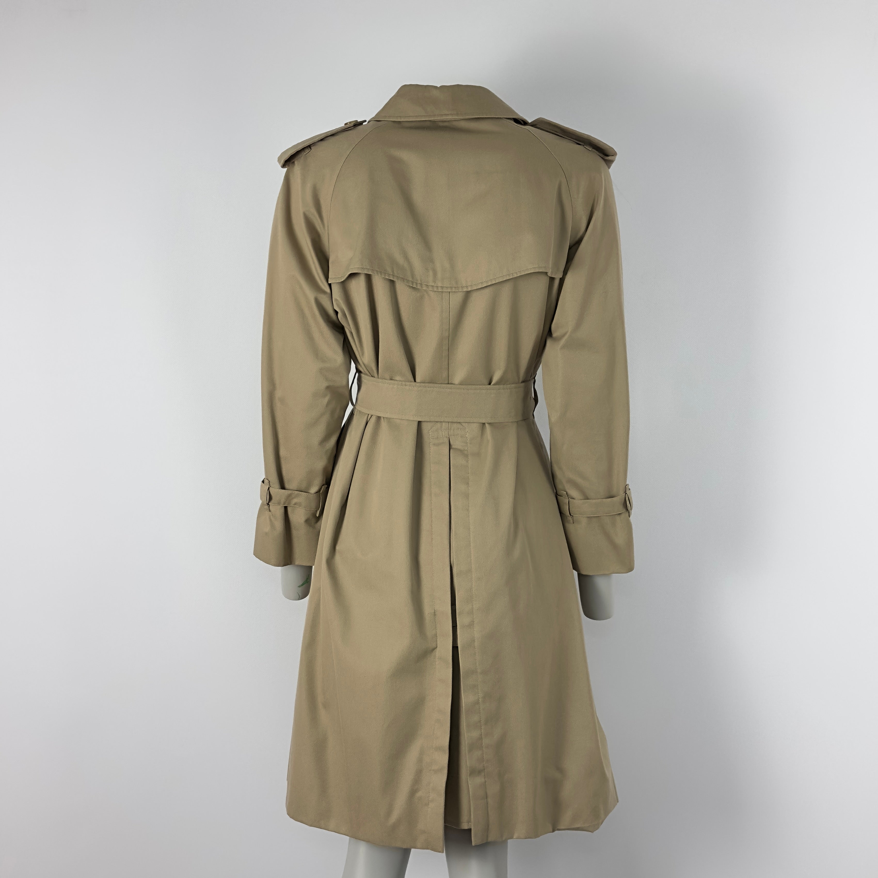 BURBERRY trench coat, size S, beige cotton