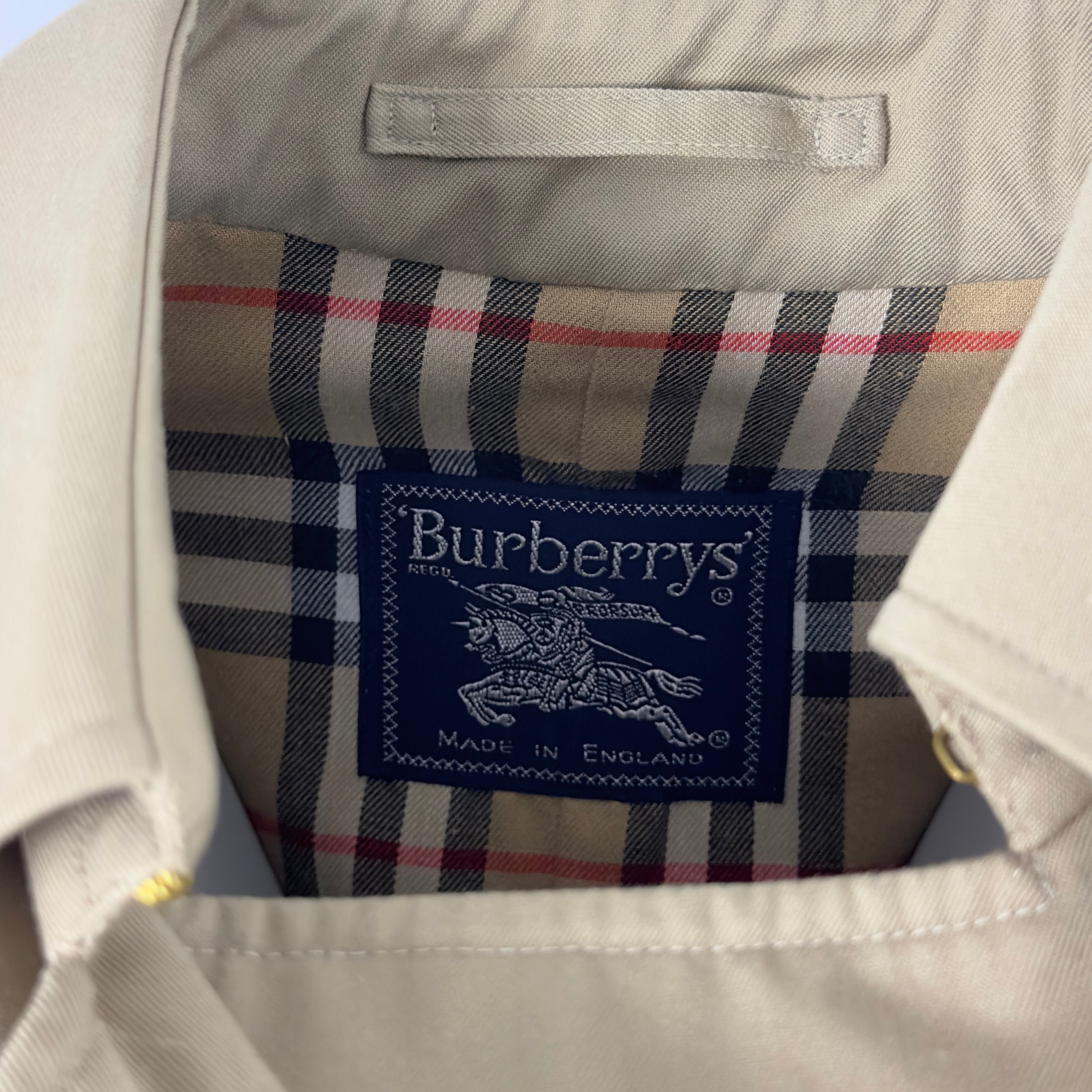 BURBERRY trench coat, size S, beige cotton