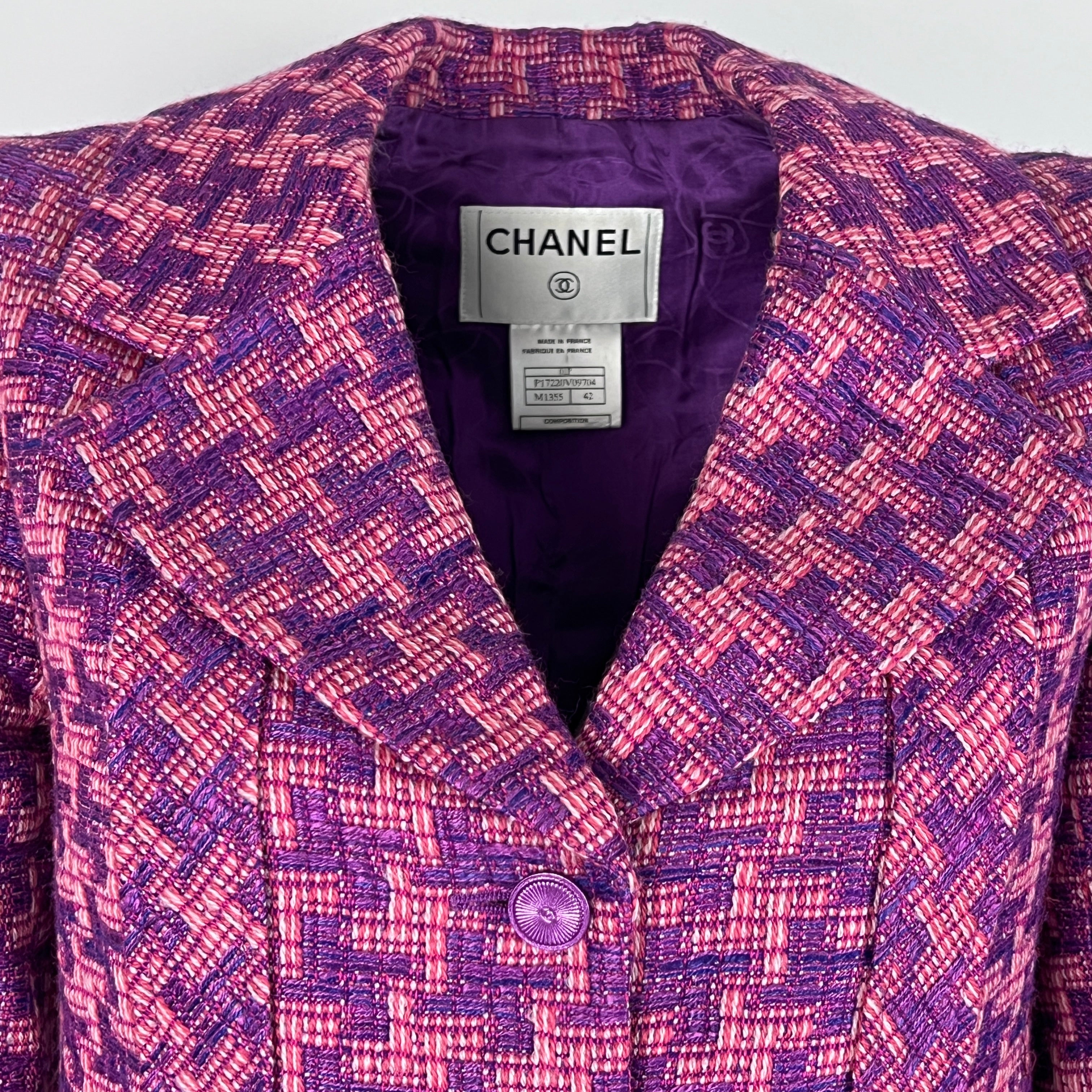 Veste CHANEL S tweed rose
