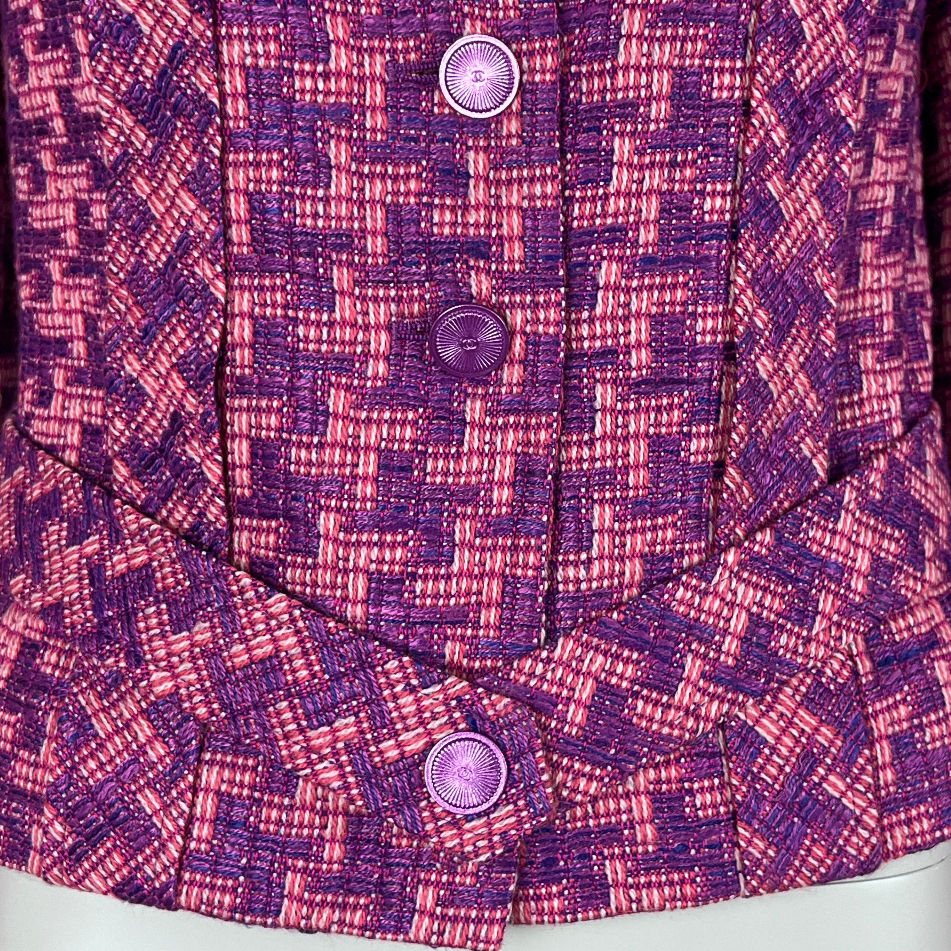 Veste CHANEL S tweed rose