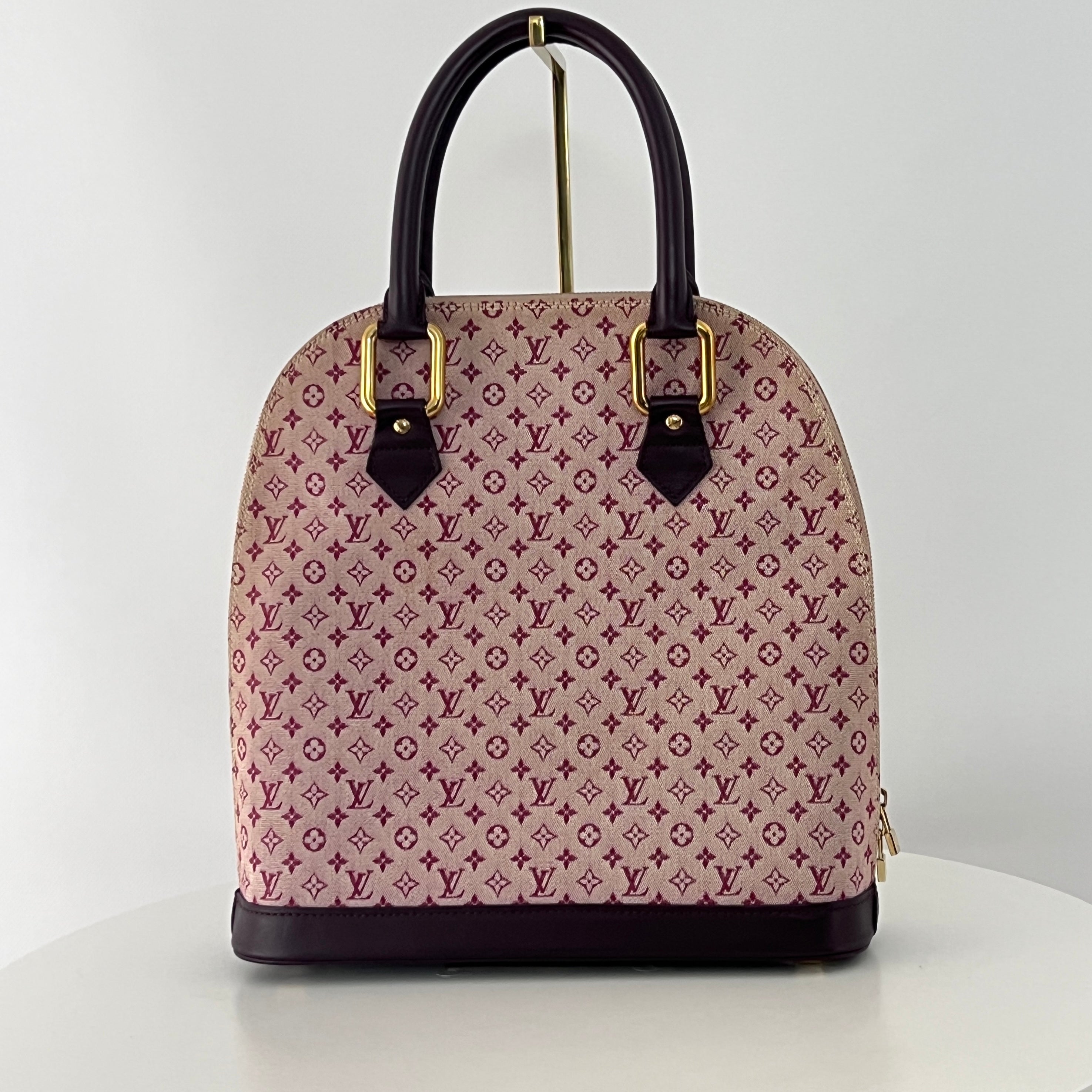 LOUIS VUITTON Alma Handbag in pink canvas and leather