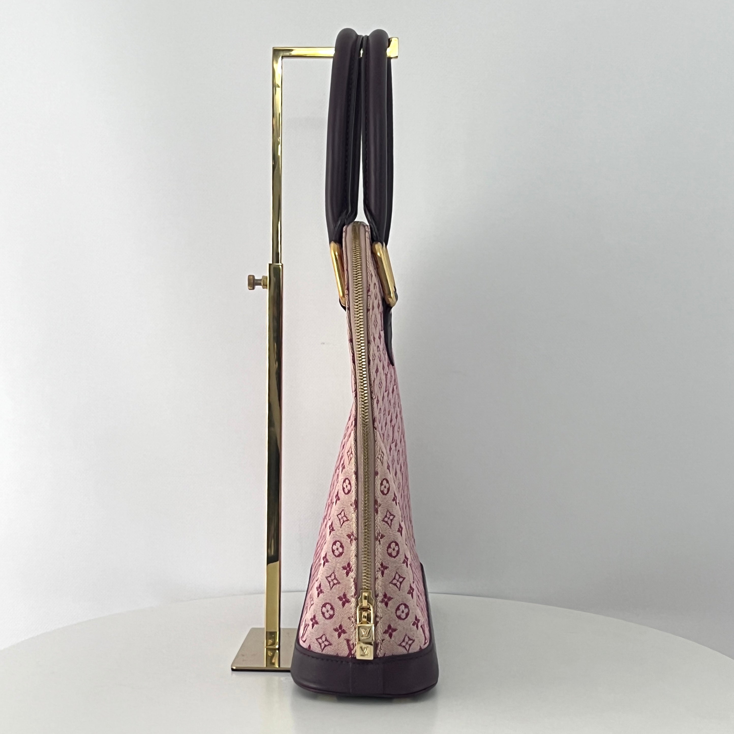 Sac à main LOUIS VUITTON Alma Haut toile et cuir rose