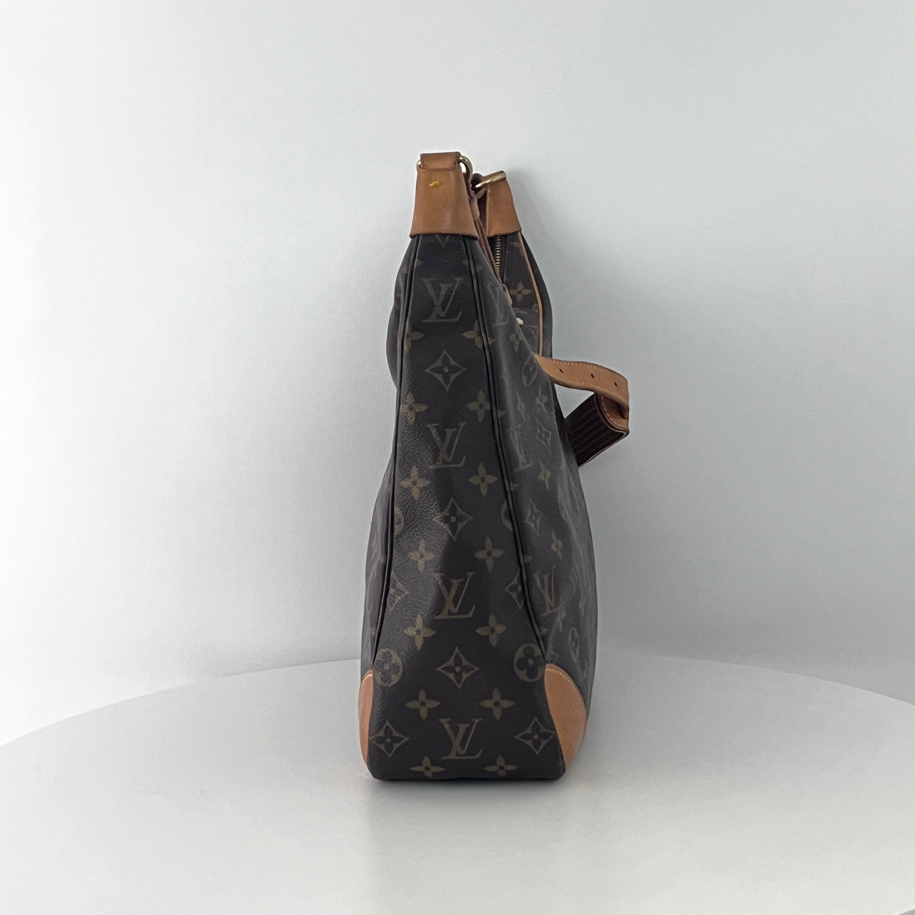 Sac à main LOUIS VUITTON Boulogne 35 toile et cuir marron
