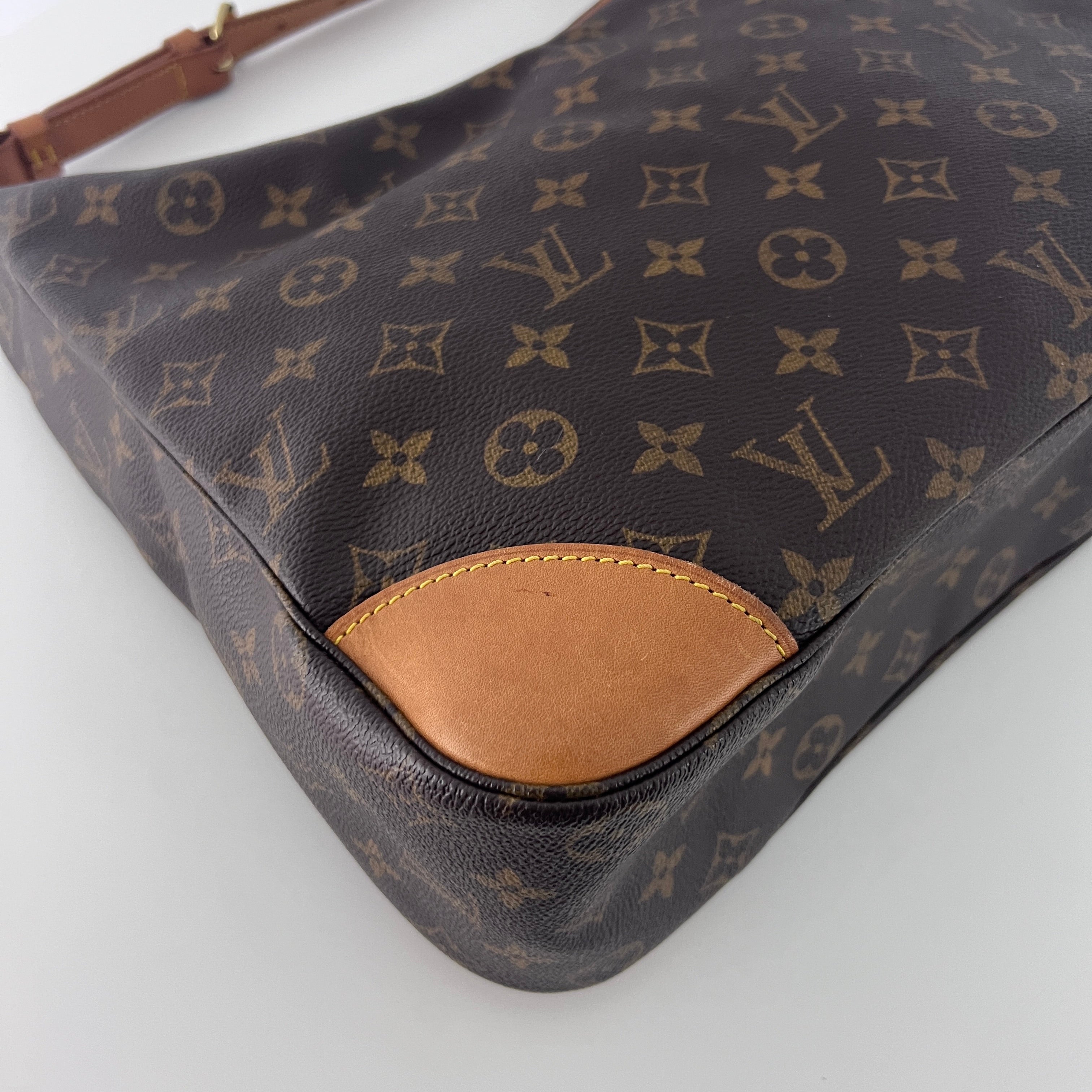 Sac à main LOUIS VUITTON Boulogne 35 toile et cuir marron