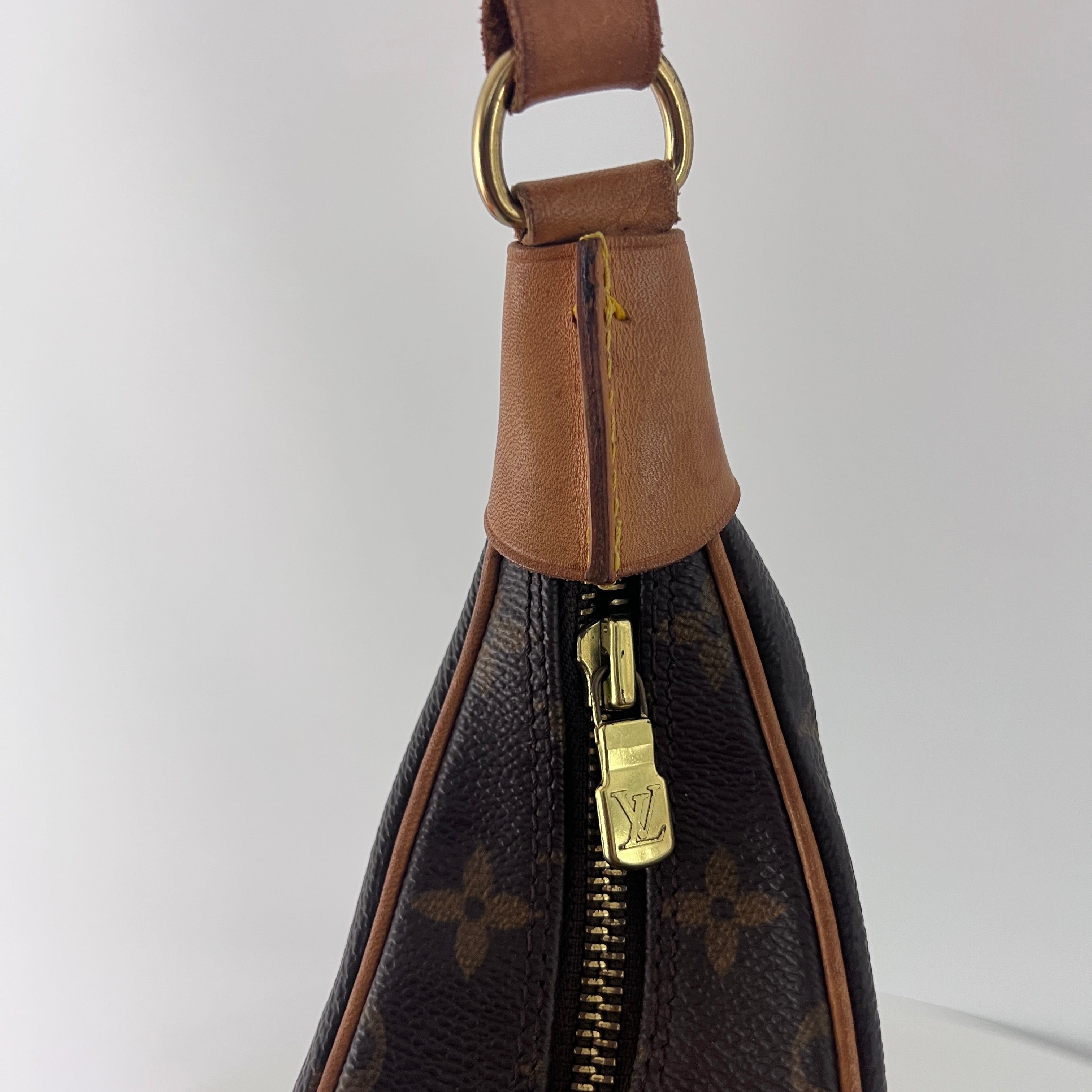 Sac à main LOUIS VUITTON Boulogne 35 toile et cuir marron