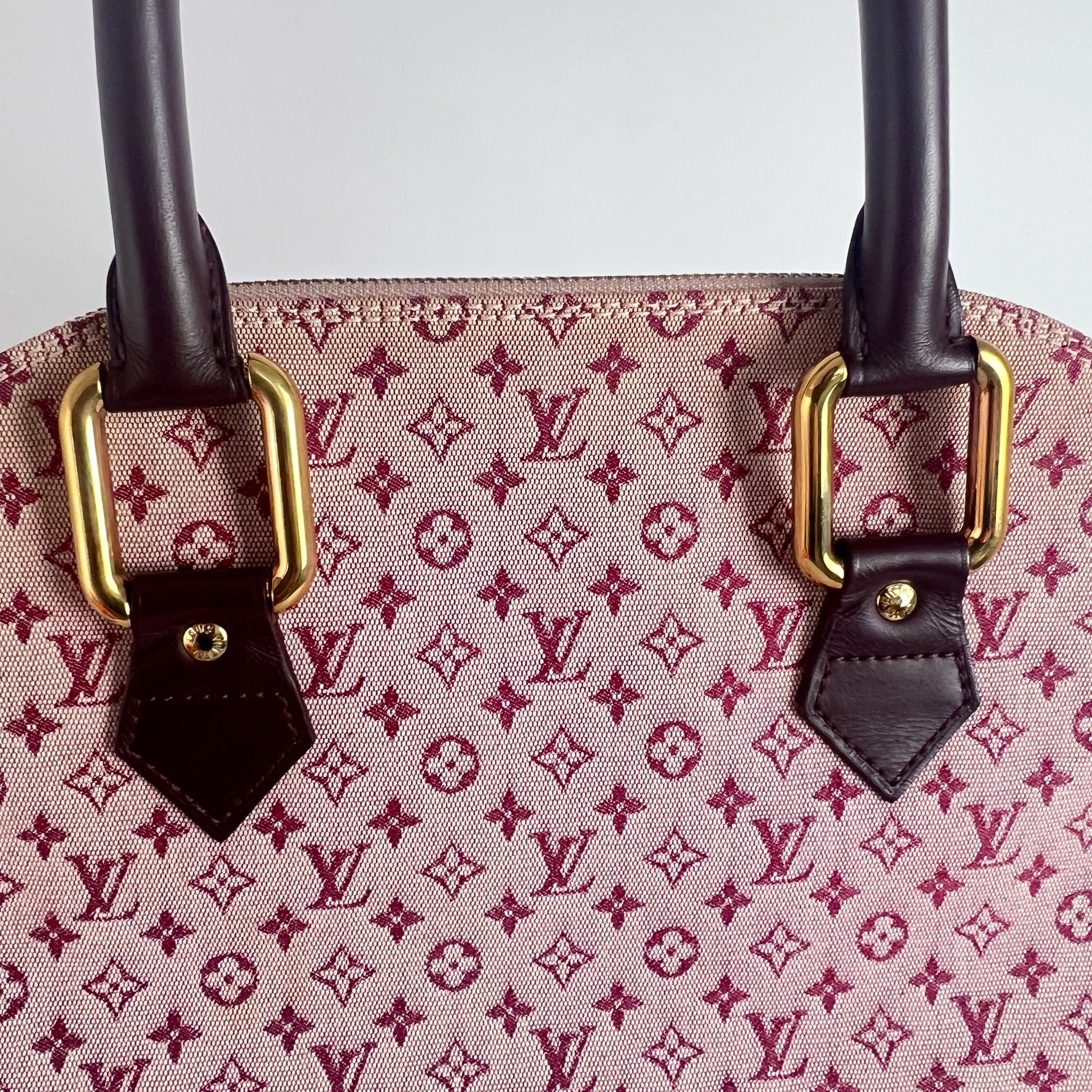 LOUIS VUITTON Alma Handbag in pink canvas and leather