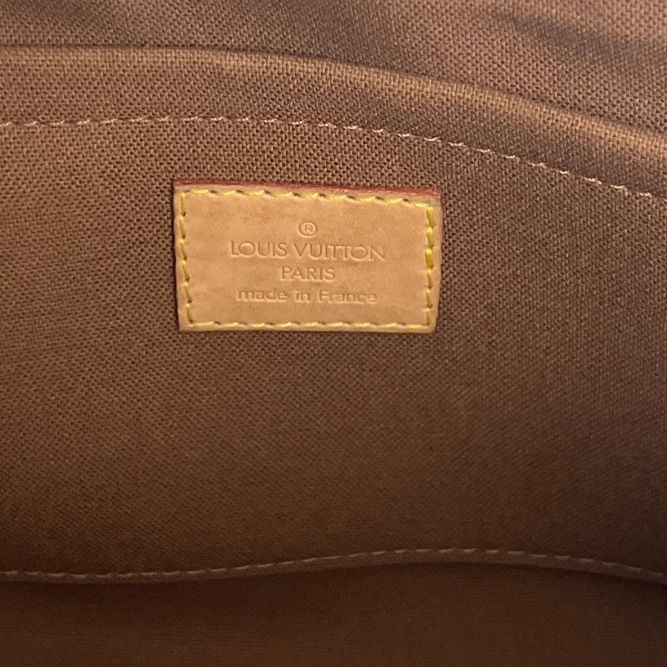 Sac à main LOUIS VUITTON Popincourt toile et cuir marron