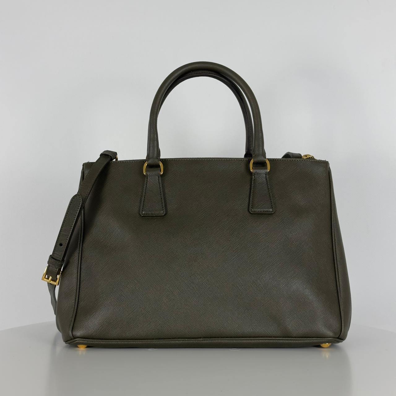 PRADA Galleria khaki leather handbag