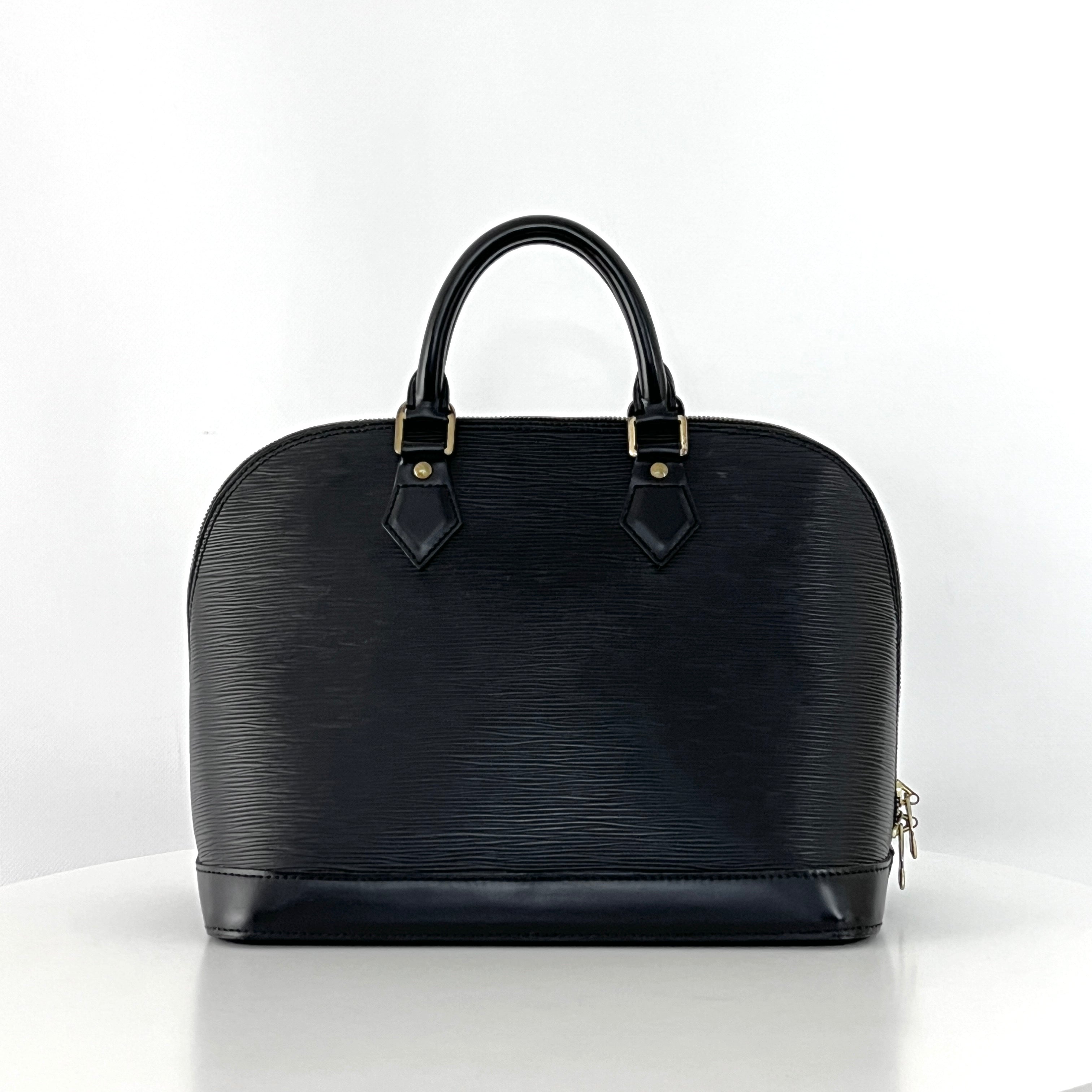 LOUIS VUITTON Alma PM handbag in black Epi leather