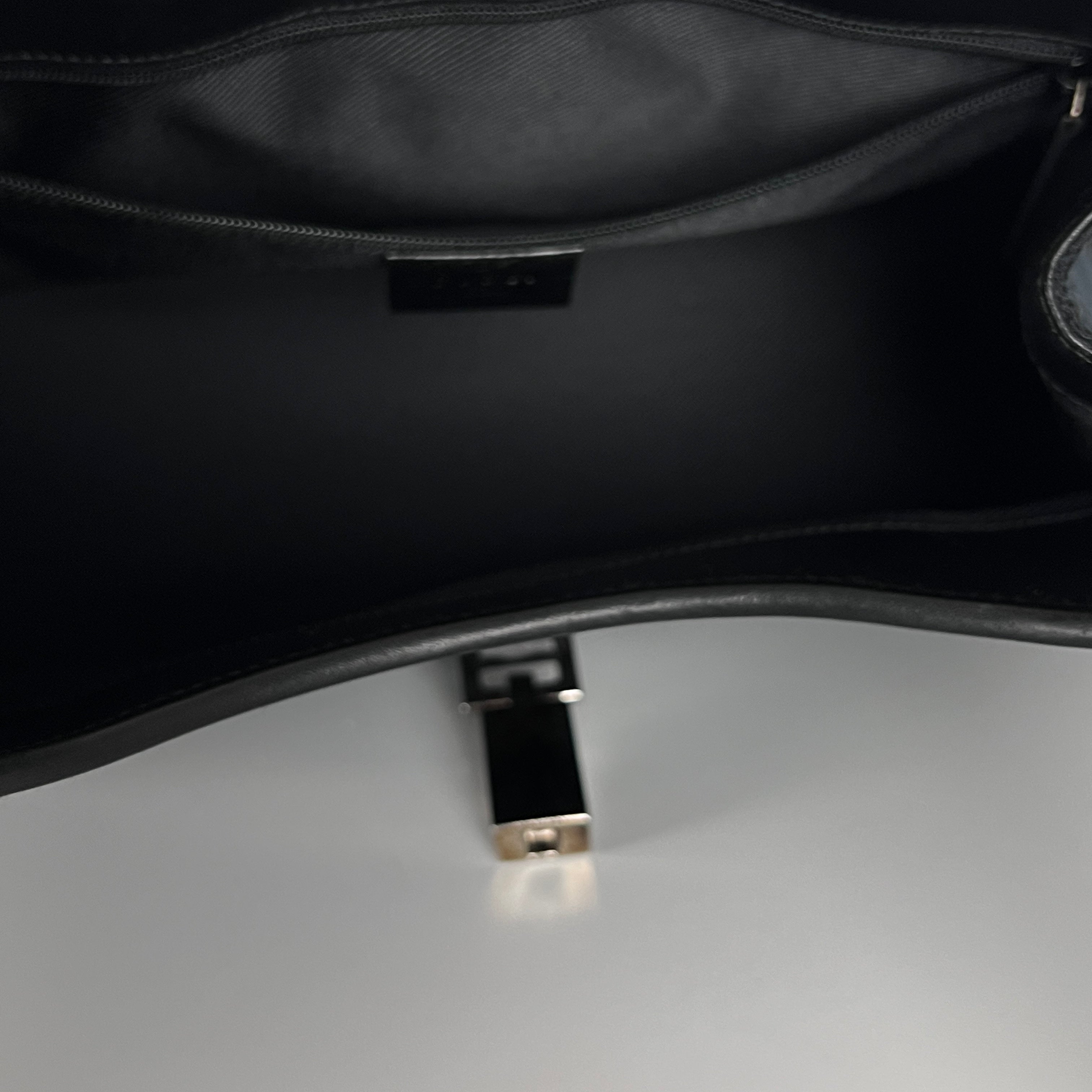 Sac à main GUCCI Jackie toile et cuir noir