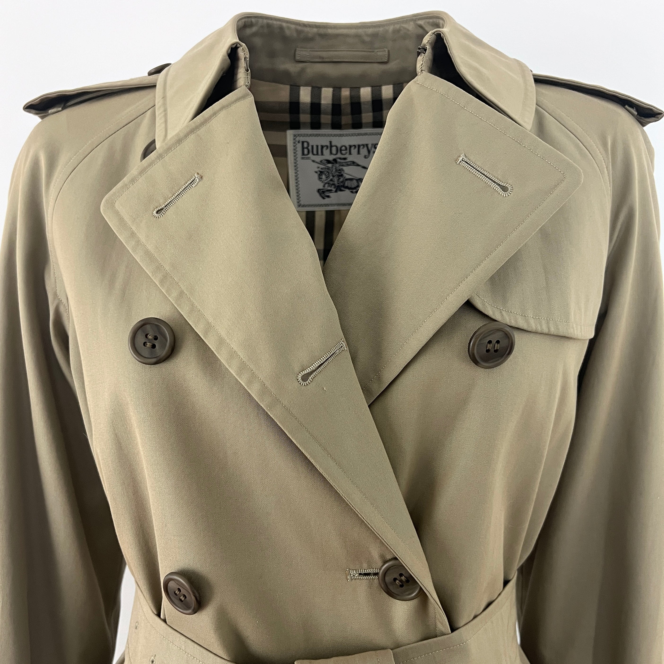 Trench BURBERRY S coton kaki